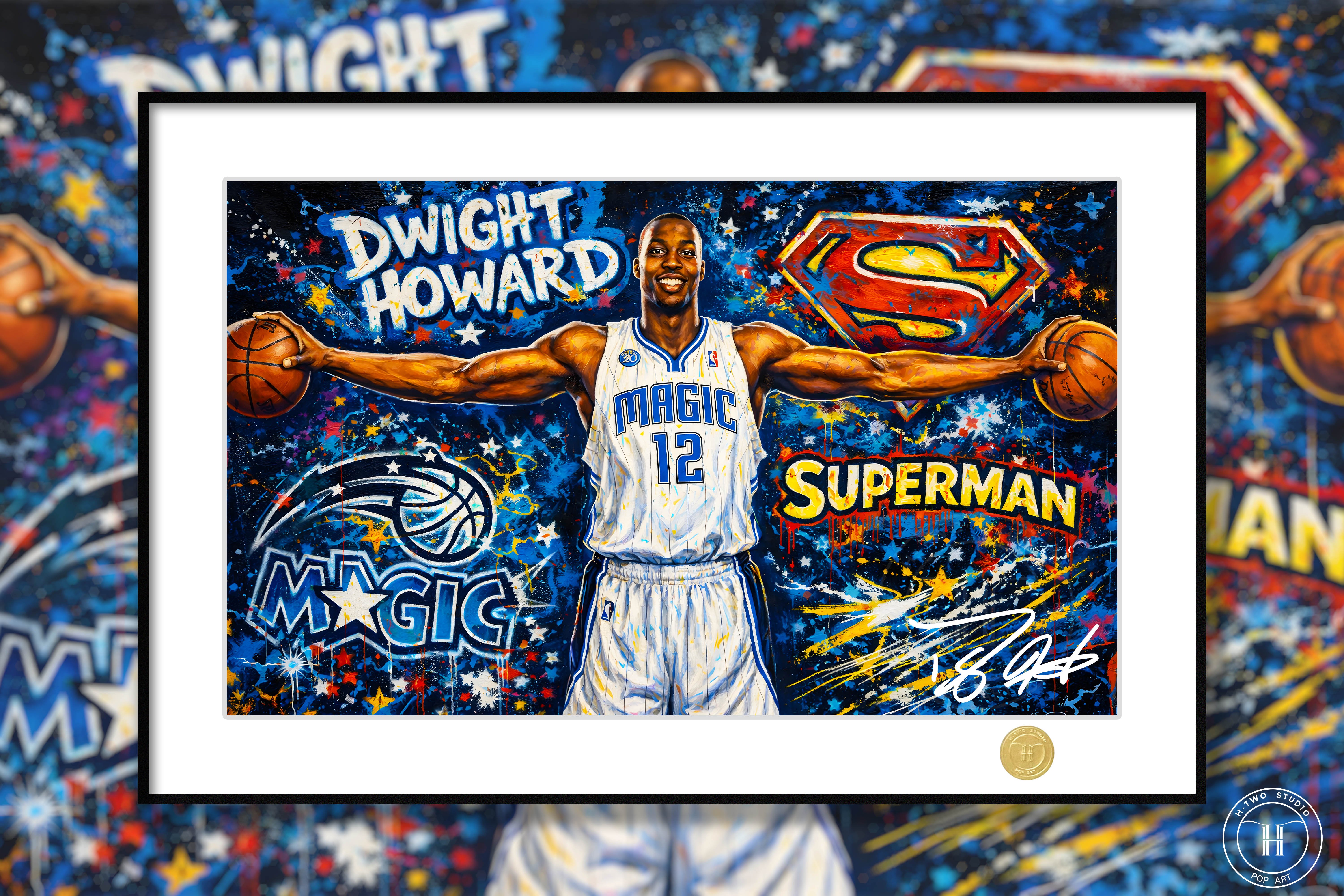 【週邊】H2工作室－NBA 魔獸霍華德 奧蘭多魔術 裝飾畫