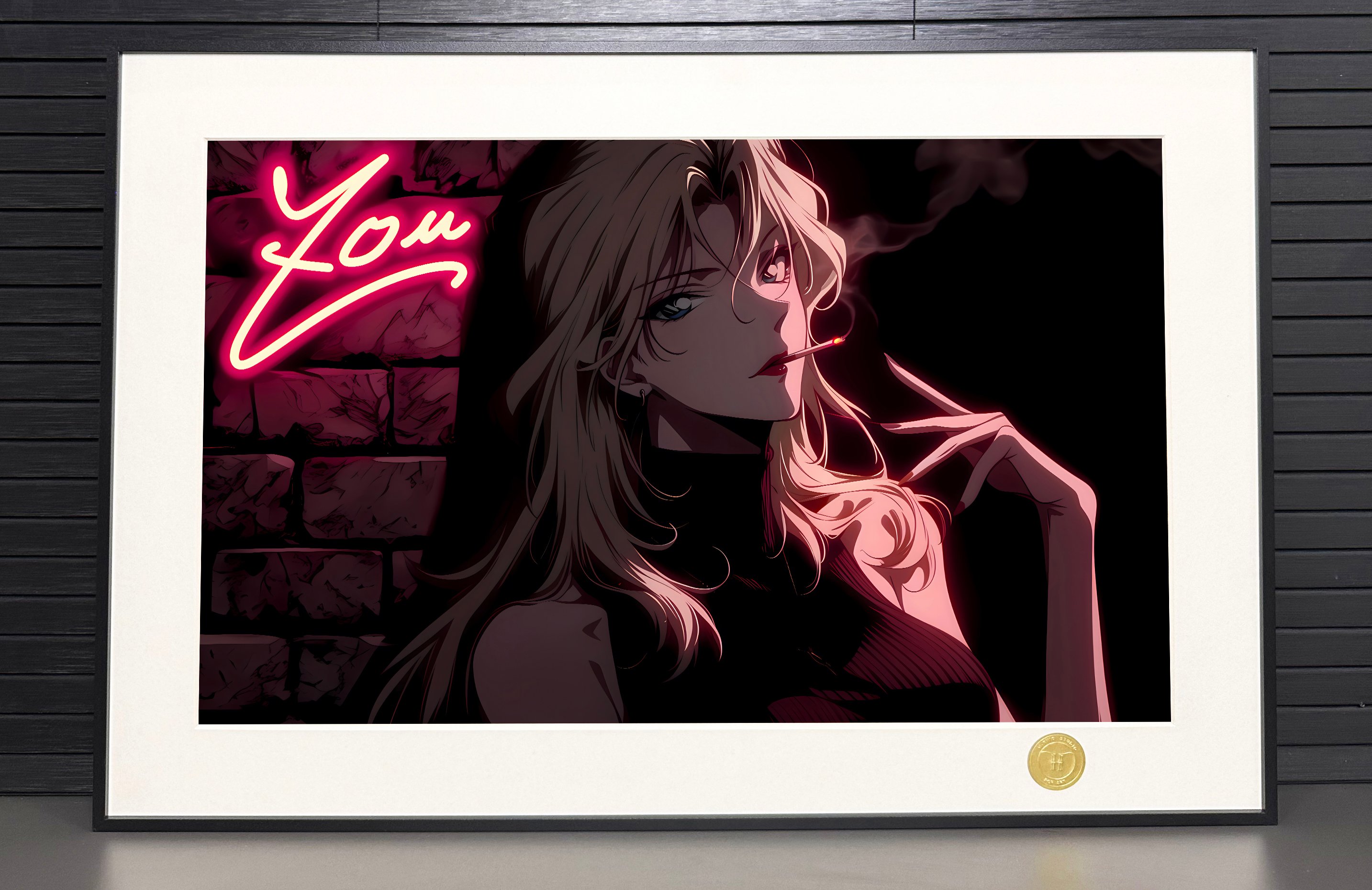 【週邊】H2工作室-貝姐 名偵探柯南貝爾摩德苦艾酒動漫二次元裝飾畫