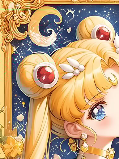 【週邊】巴洛克－美少女戰士 花園水兵月 裝飾畫&冰箱貼