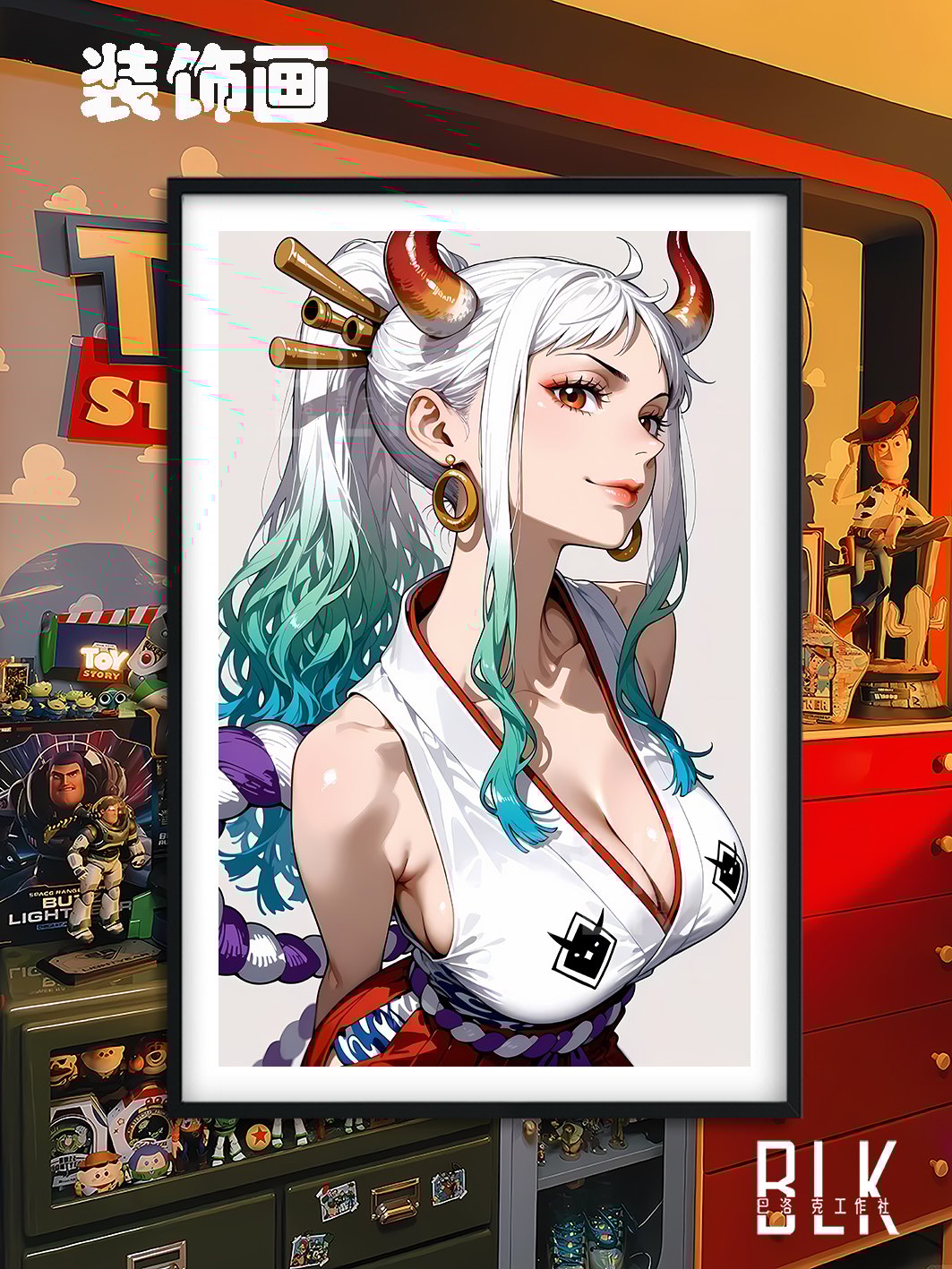 【週邊】巴洛克－海賊王 絕美大和 裝飾畫＆冰箱貼