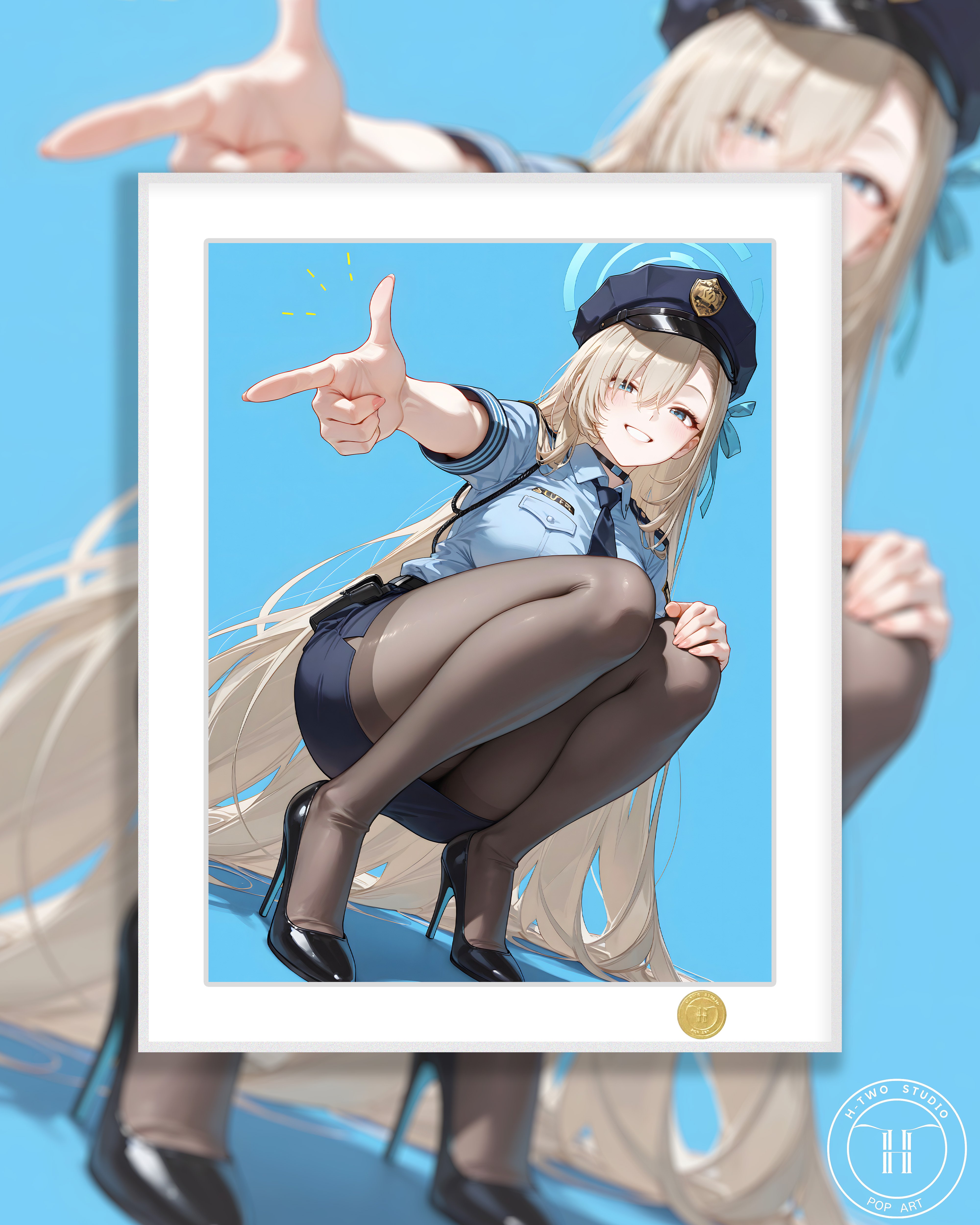 【週邊】H2工作室－蔚藍檔案 制服 一之瀨明日奈 裝飾畫