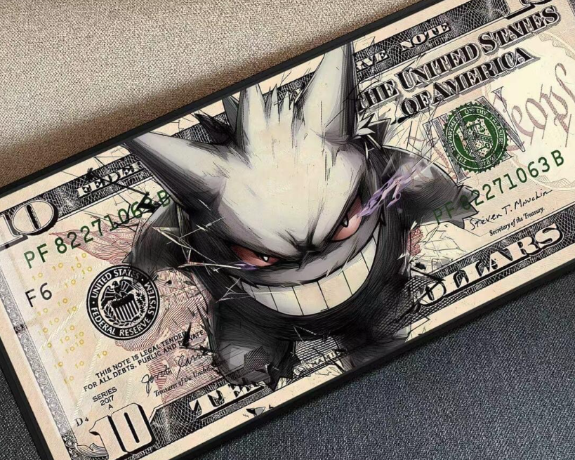 【週邊】千鳥社-美元潮流招財裝飾畫