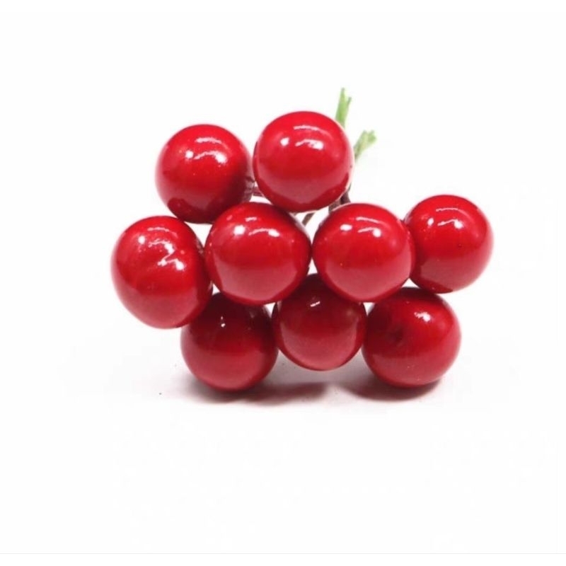 聖誕裝飾品/真松花仿松針紅果/漿果