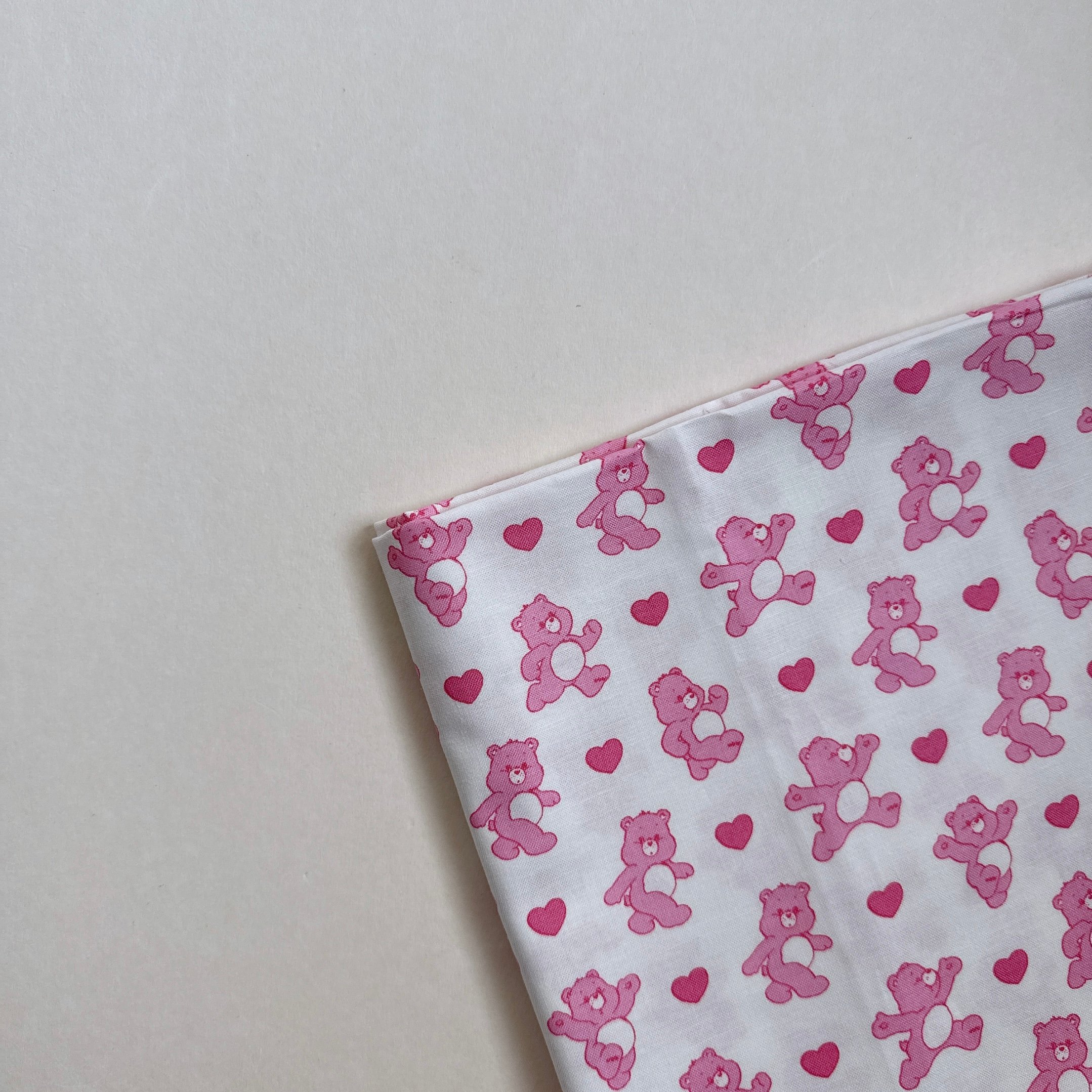 【 選布 】白底粉紅熊 63