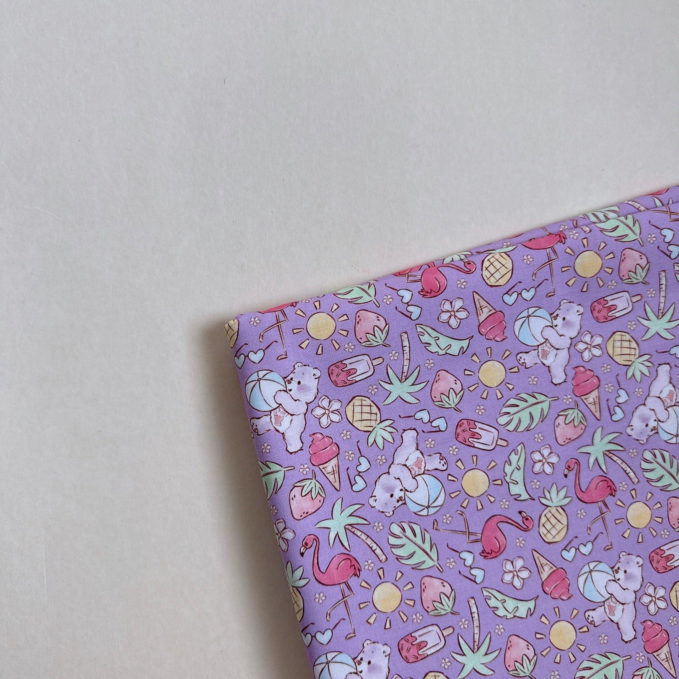 【 選布 】紫底繽紛熊（加拿大加價布款）40