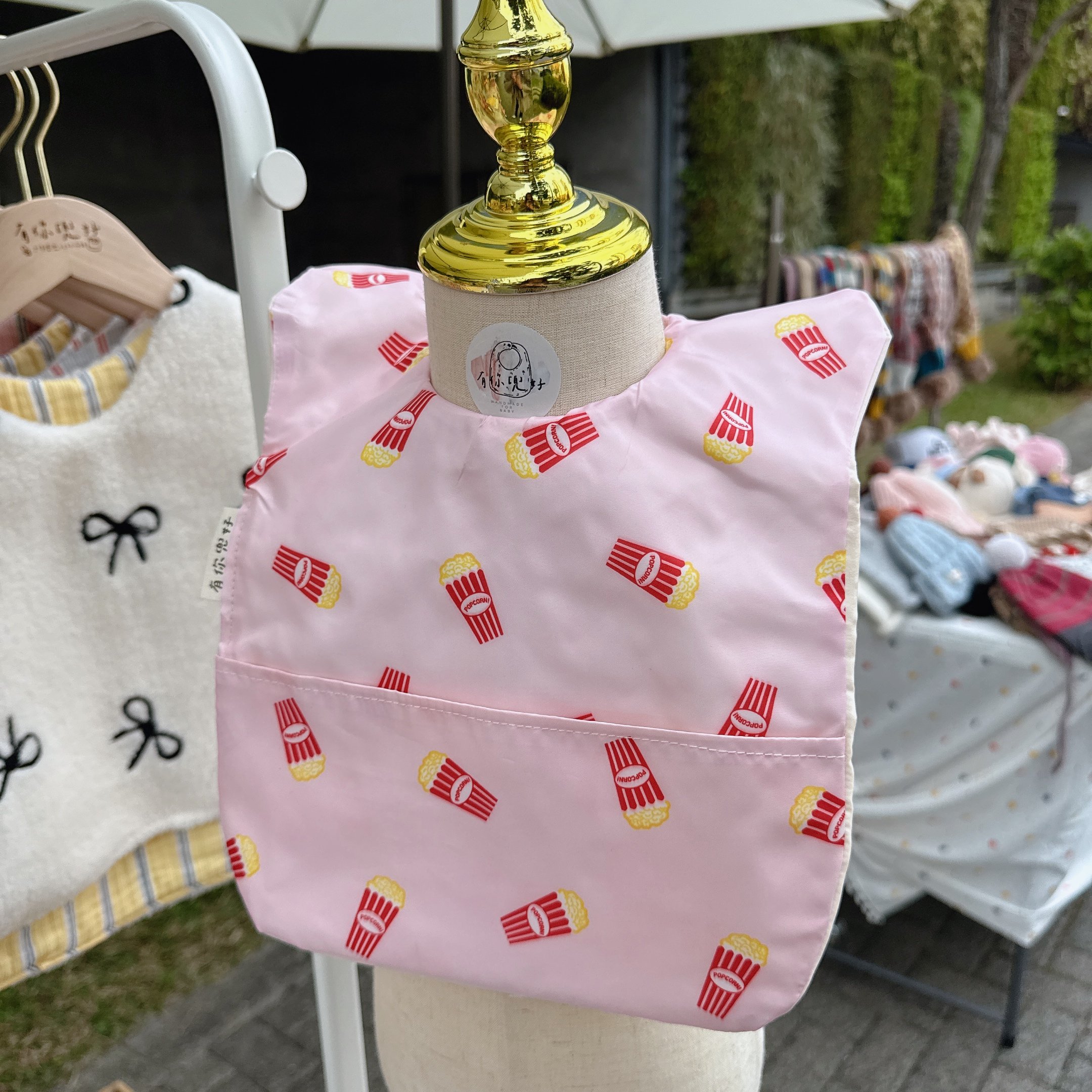 【 現貨 】防水兜 - 粉色爆米花