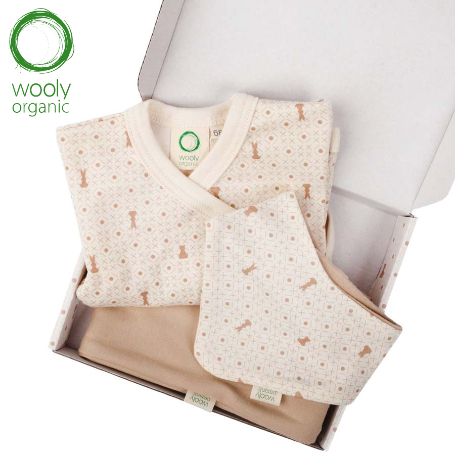 WoolyOrganic有機棉絨 彌月精緻禮(丹蜜淺棕)