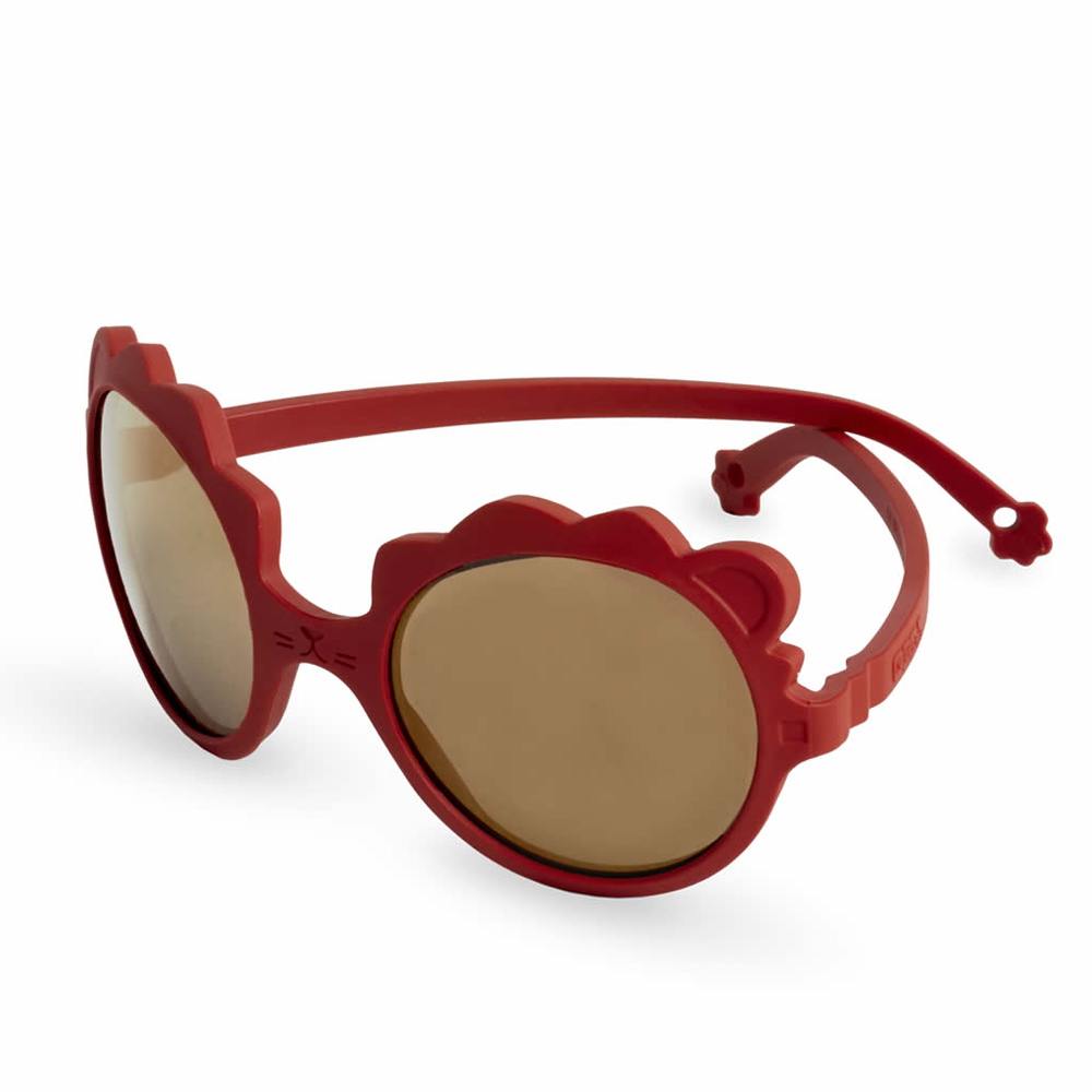 法國KiETLA LION萌貝獅幼兒太陽眼鏡(1-4Y 栗梅紅)