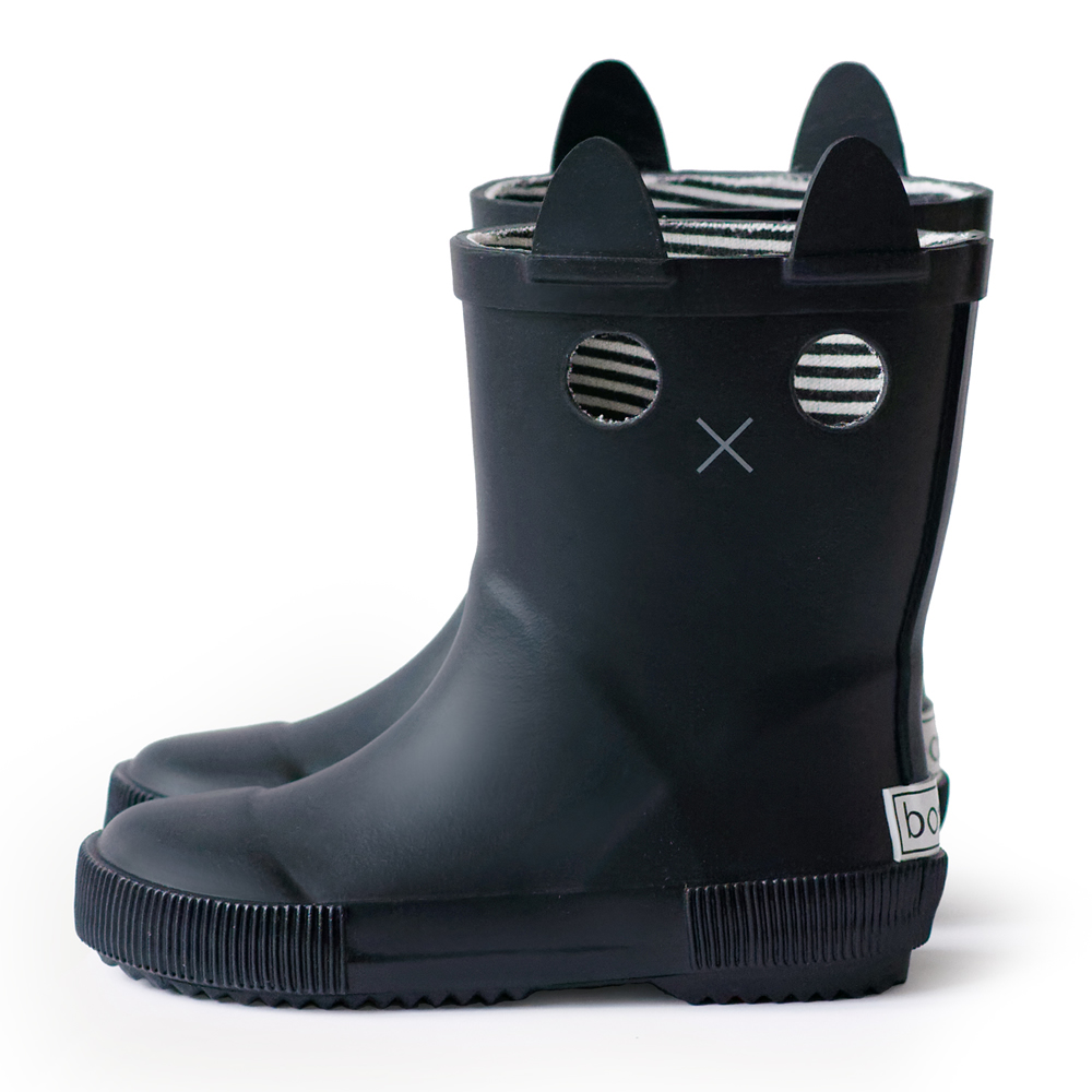法國BOXBO LOOKCAT雨靴-貓咪(暗夜黑)