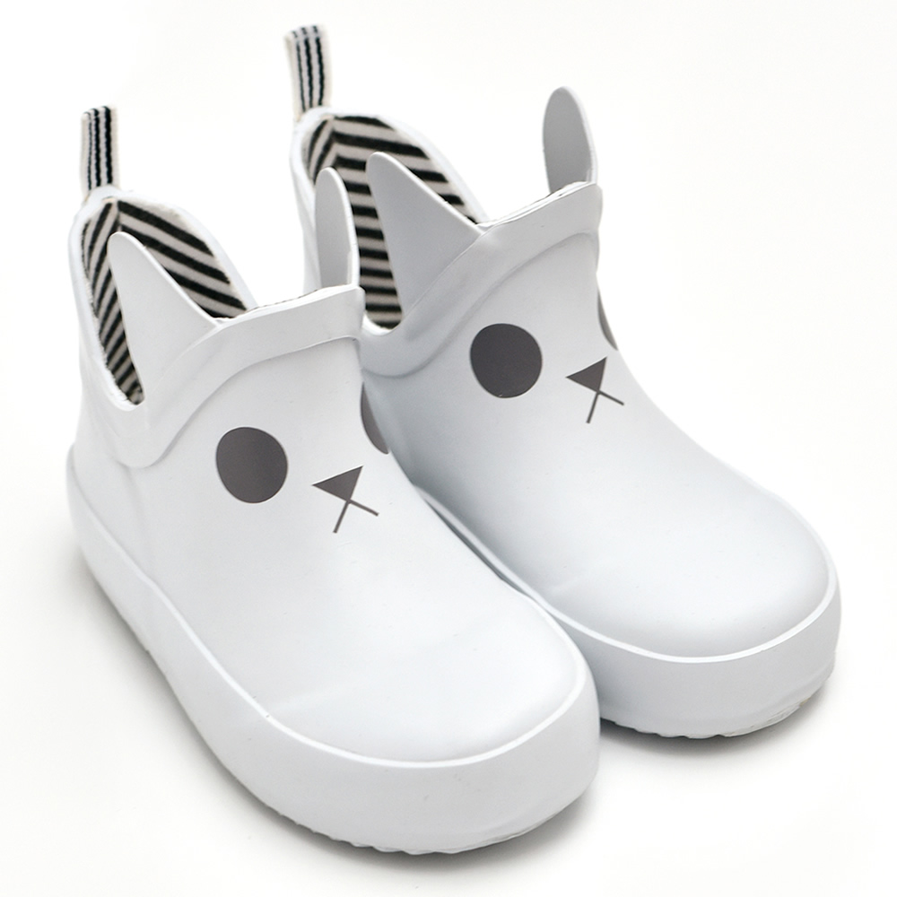 法國BOXBO KERRAN雨靴-遊樂園(貓咪白)