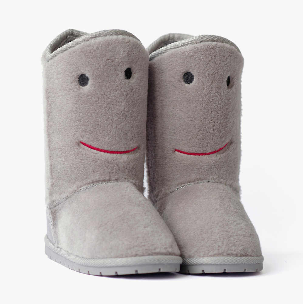 法國BOXBO ESKIMO雪靴-笑瞇瞇(絨絨灰)