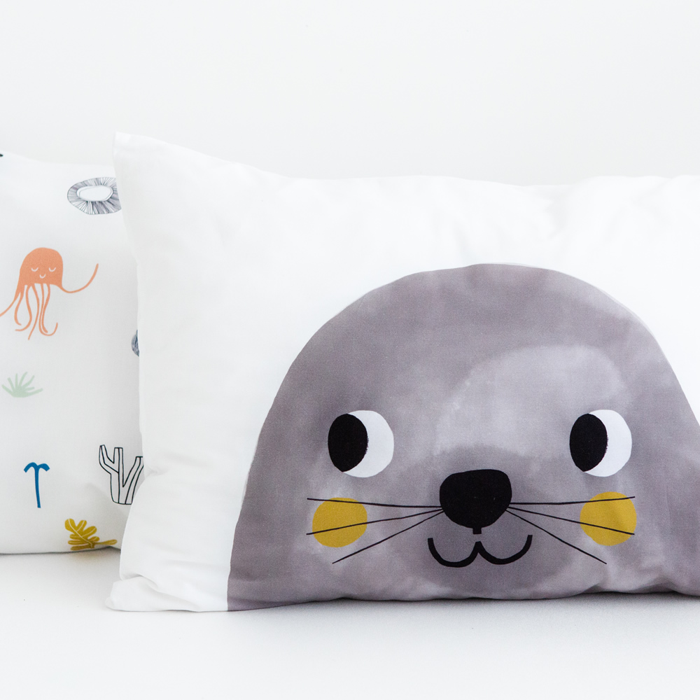 美國RookieHumans 純棉絲柔枕頭套/標準款(深海愛戀)