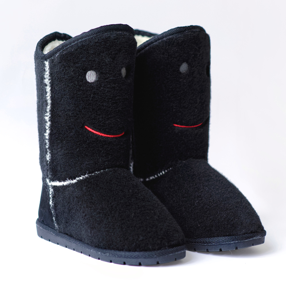 法國BOXBO ESKIMO雪靴-笑瞇瞇(絨絨黑)