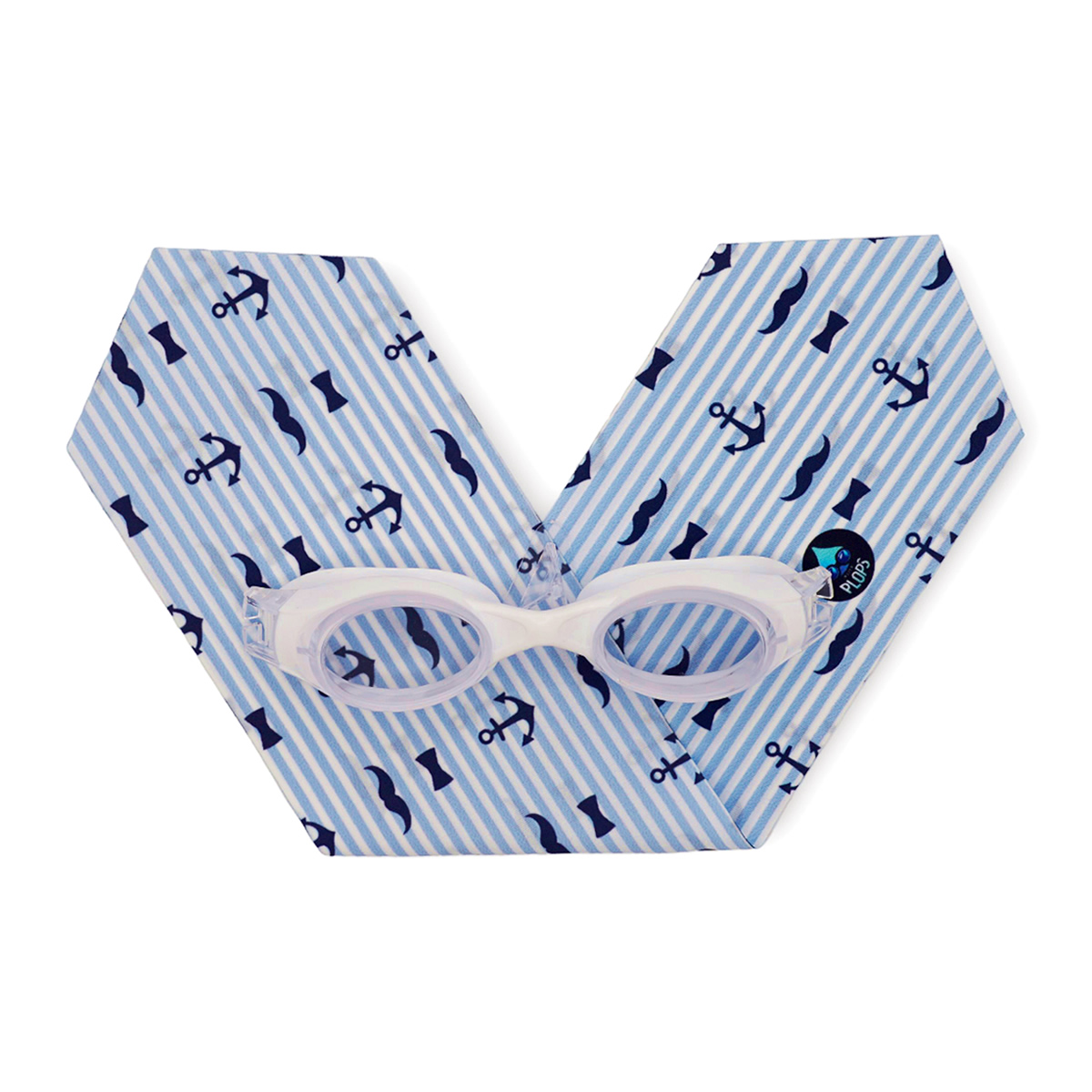 法國waterplops-兒童游泳泳鏡(小船長/透明)