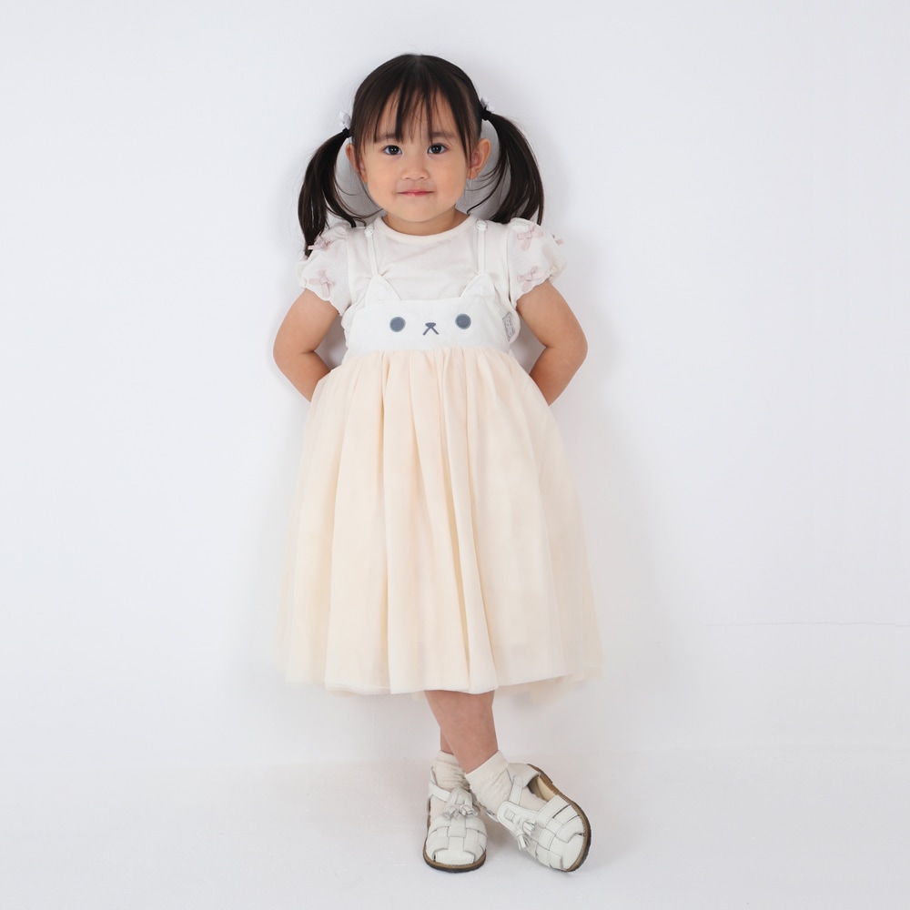 日本ABOO 薄紗連身裙(白貓貓)