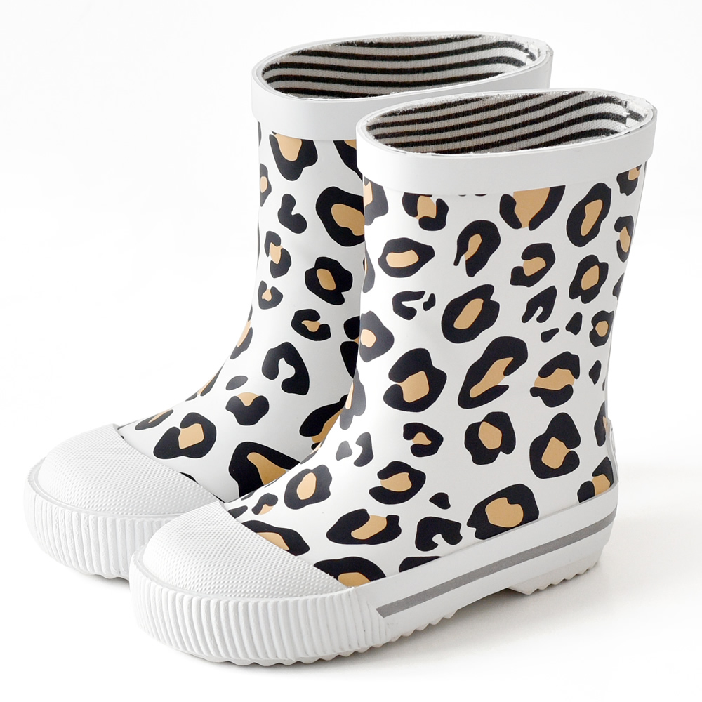 法國BOXBO LEON雨靴-愛時尚(豹紋白)