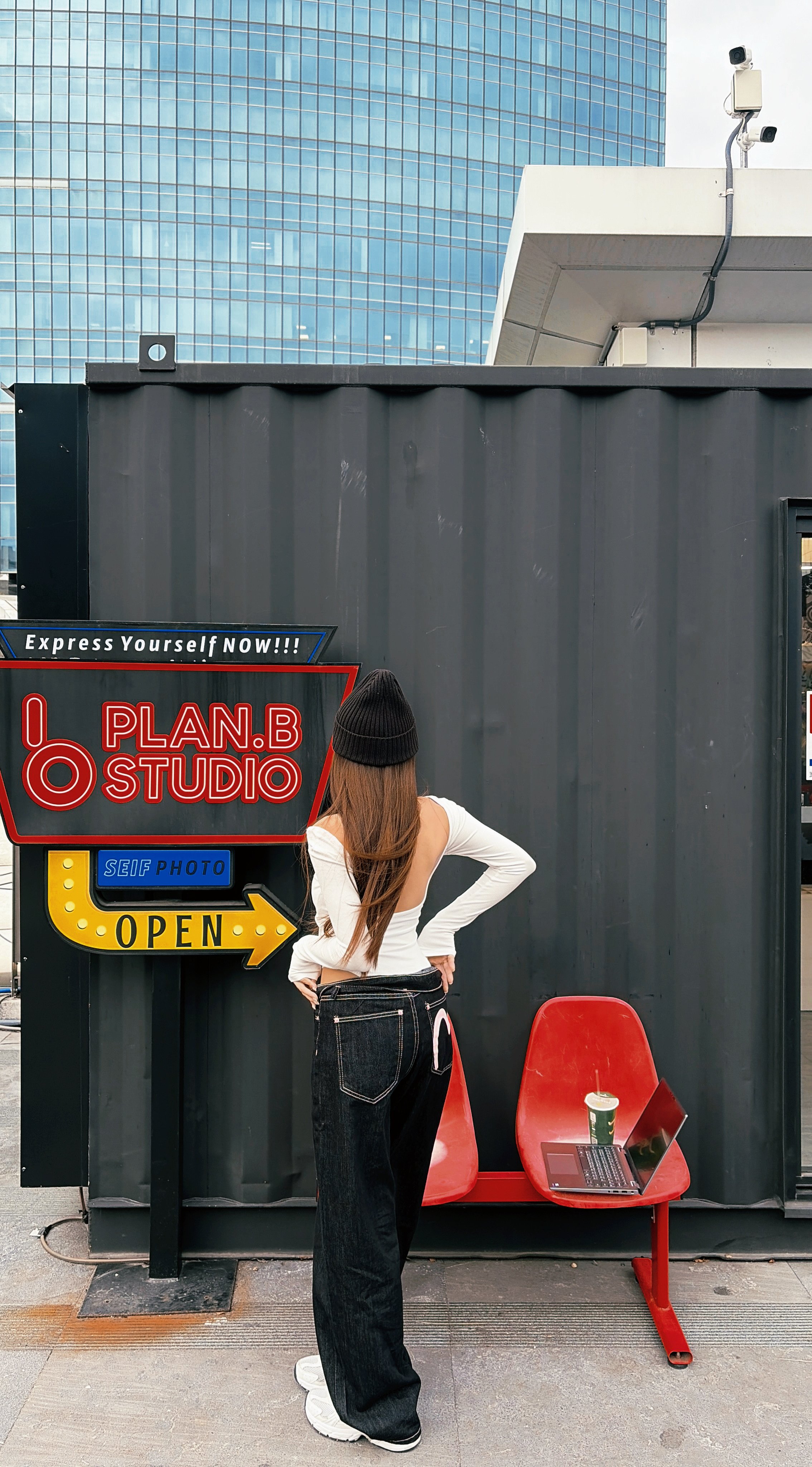 Xmas歐美美背U領連體Bratop  白