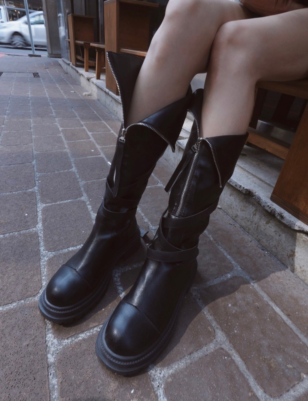 拜託美女都要有的拉鍊騎士長靴