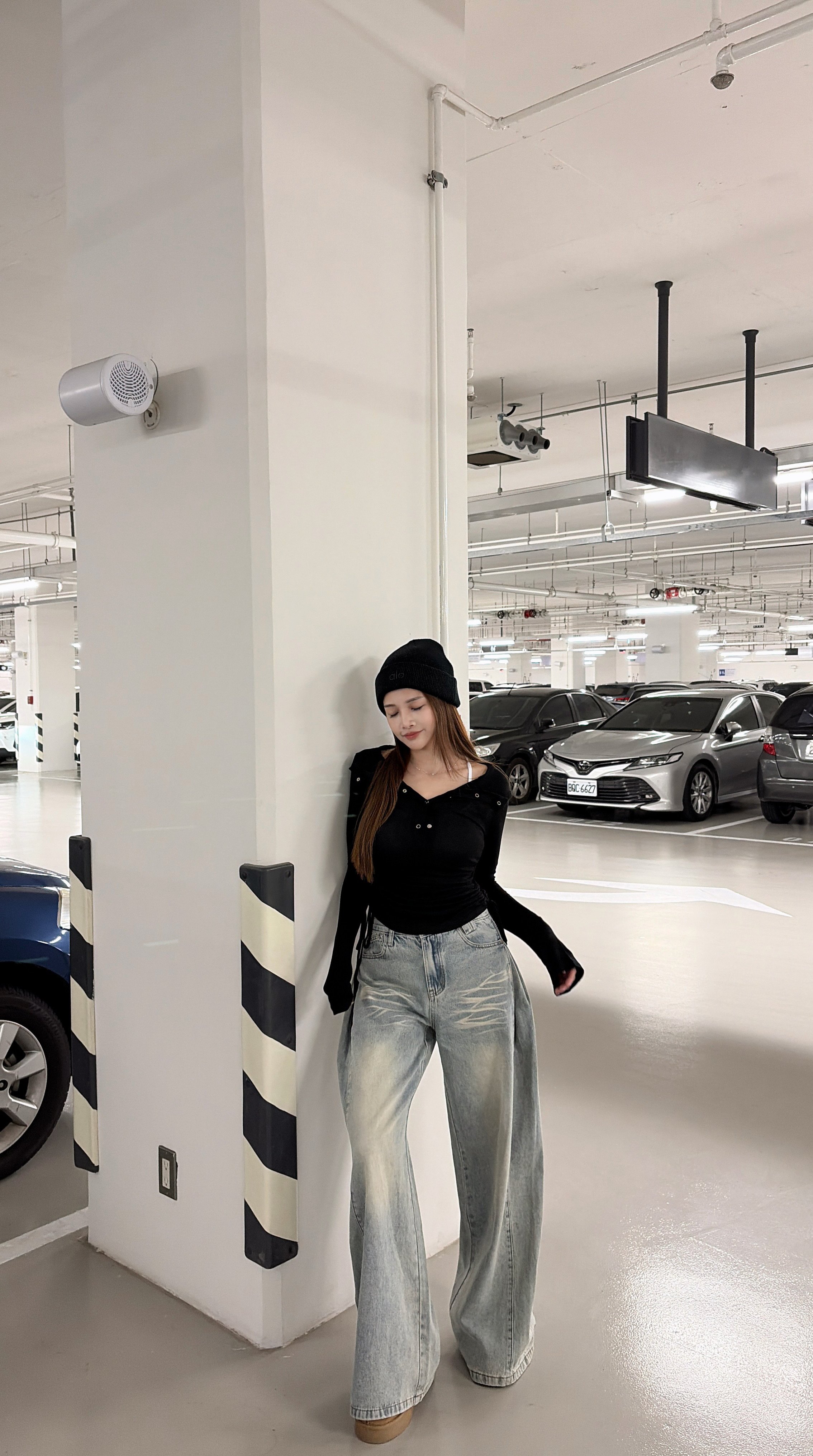 2026PILATES 甜酷JENNIE刷色彎刀牛仔褲