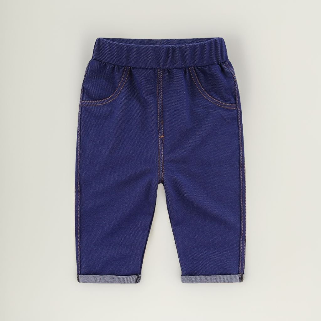 九分針織牛仔褲