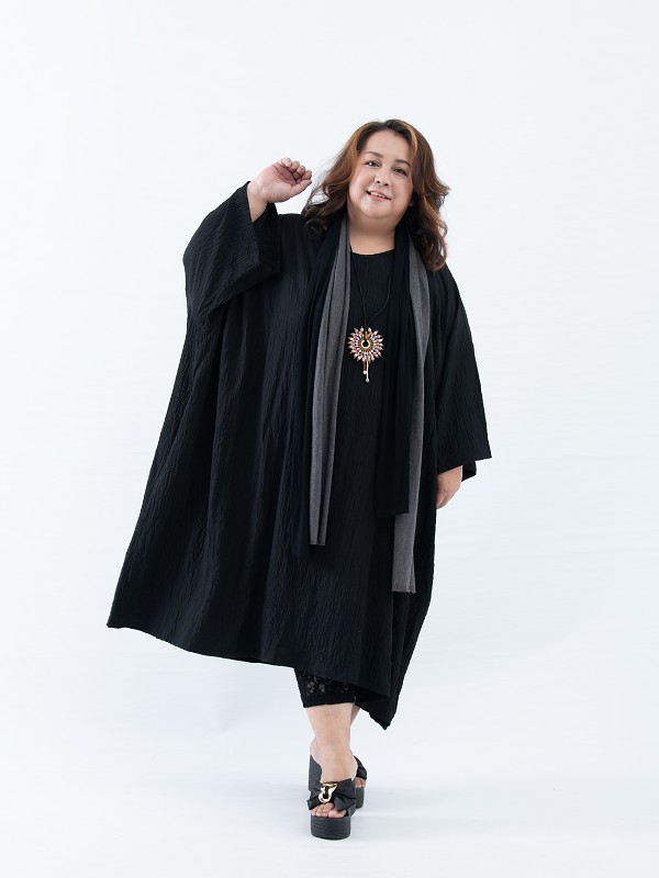 SEDA .超大尺碼 領口V領.舒適簡單寬版造型四方洋裝~1115007