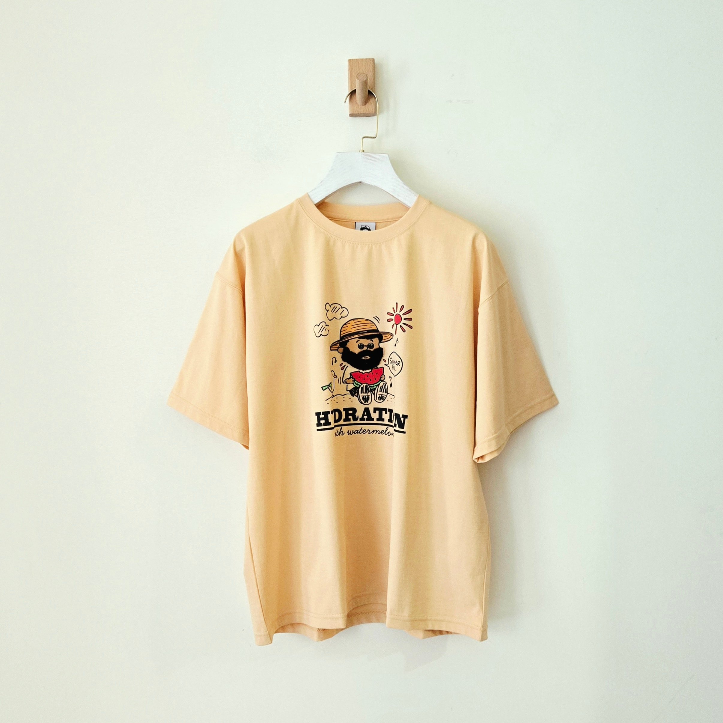 鬍鬚大叔印花短袖T-shrit