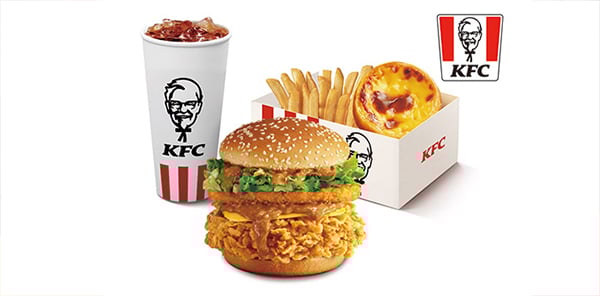 肯德基花生熔岩咔啦雞腿堡+點心盒F蛋撻脆薯套餐好禮即享券(團購優惠請洽客服)