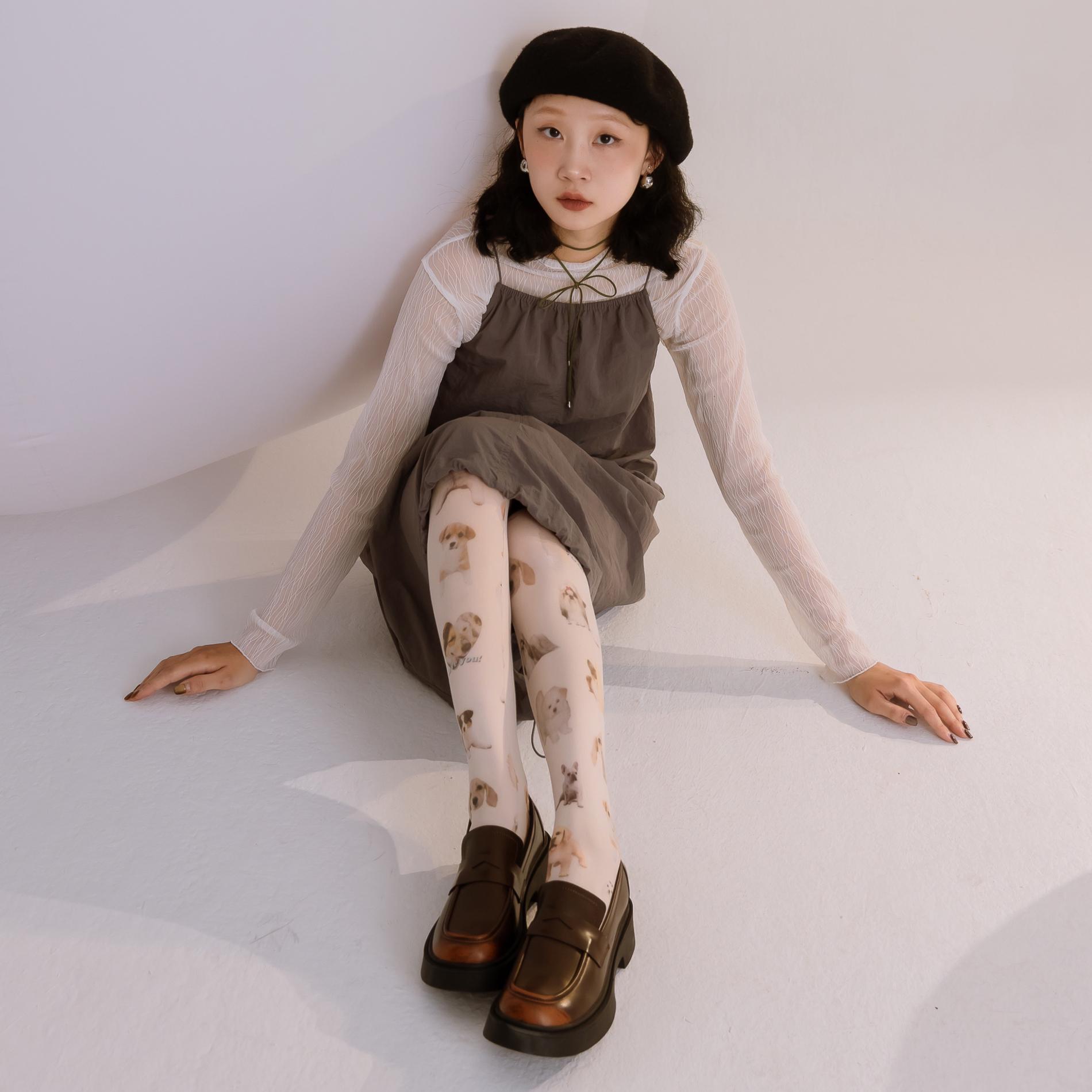 素面復古寬版厚底樂福鞋