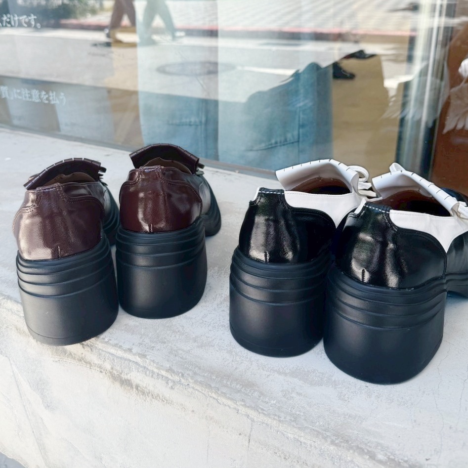 英倫風流蘇厚底樂福鞋