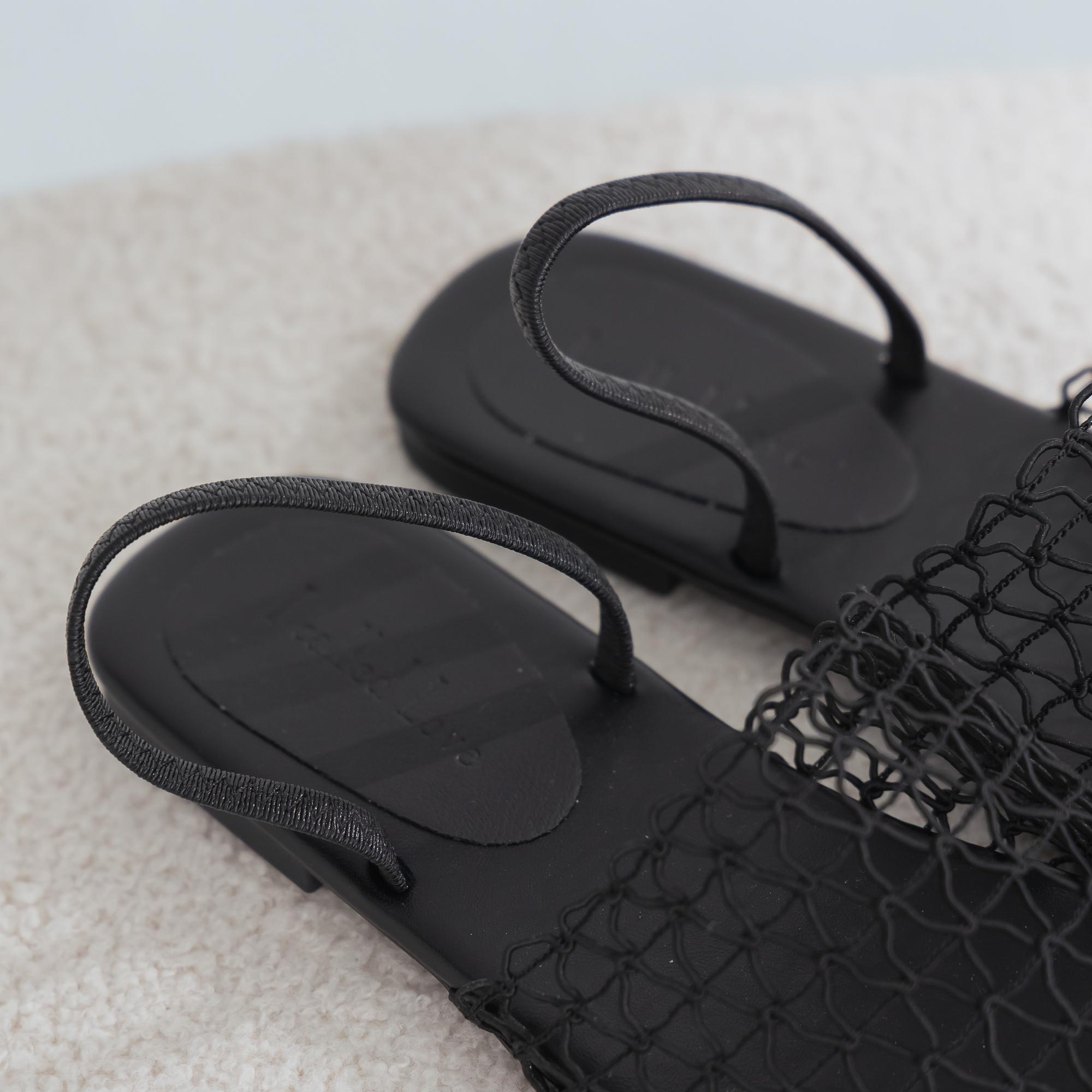 漁網編織兩穿涼拖鞋