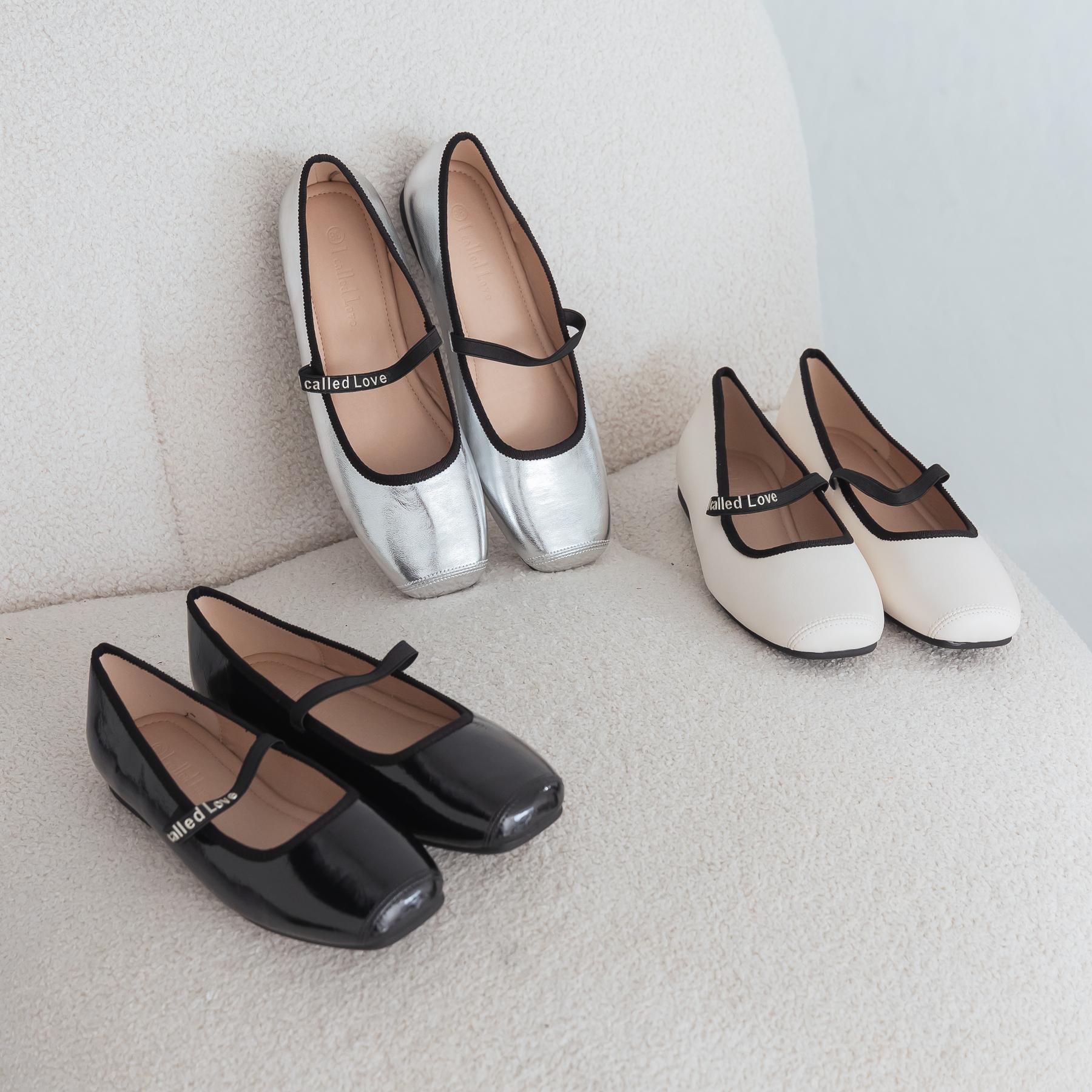 一字帶瑪莉珍平底娃娃鞋