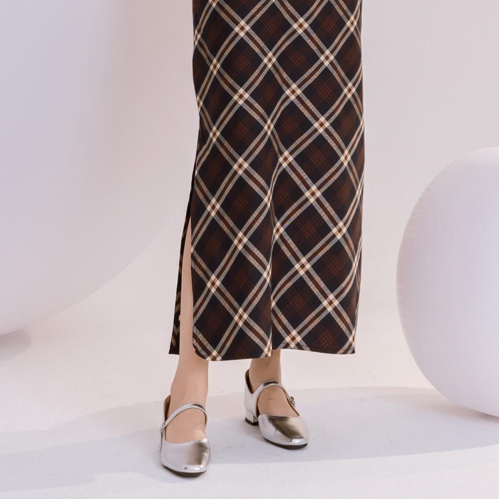 法式軟皮扣帶低跟瑪莉珍鞋