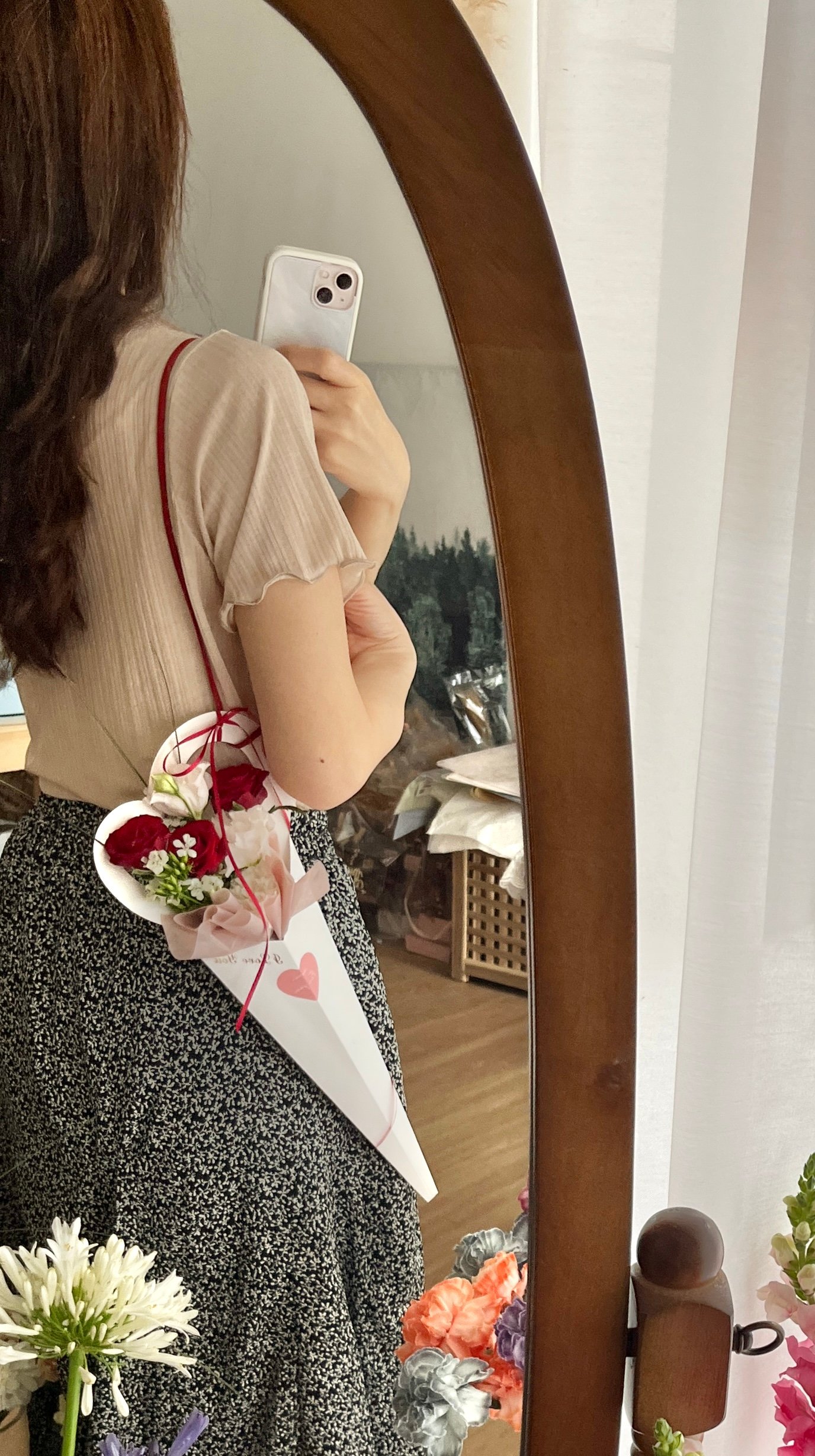 就愛你韓式情人紅玫瑰攜帶愛心花束盒 Flower Gift