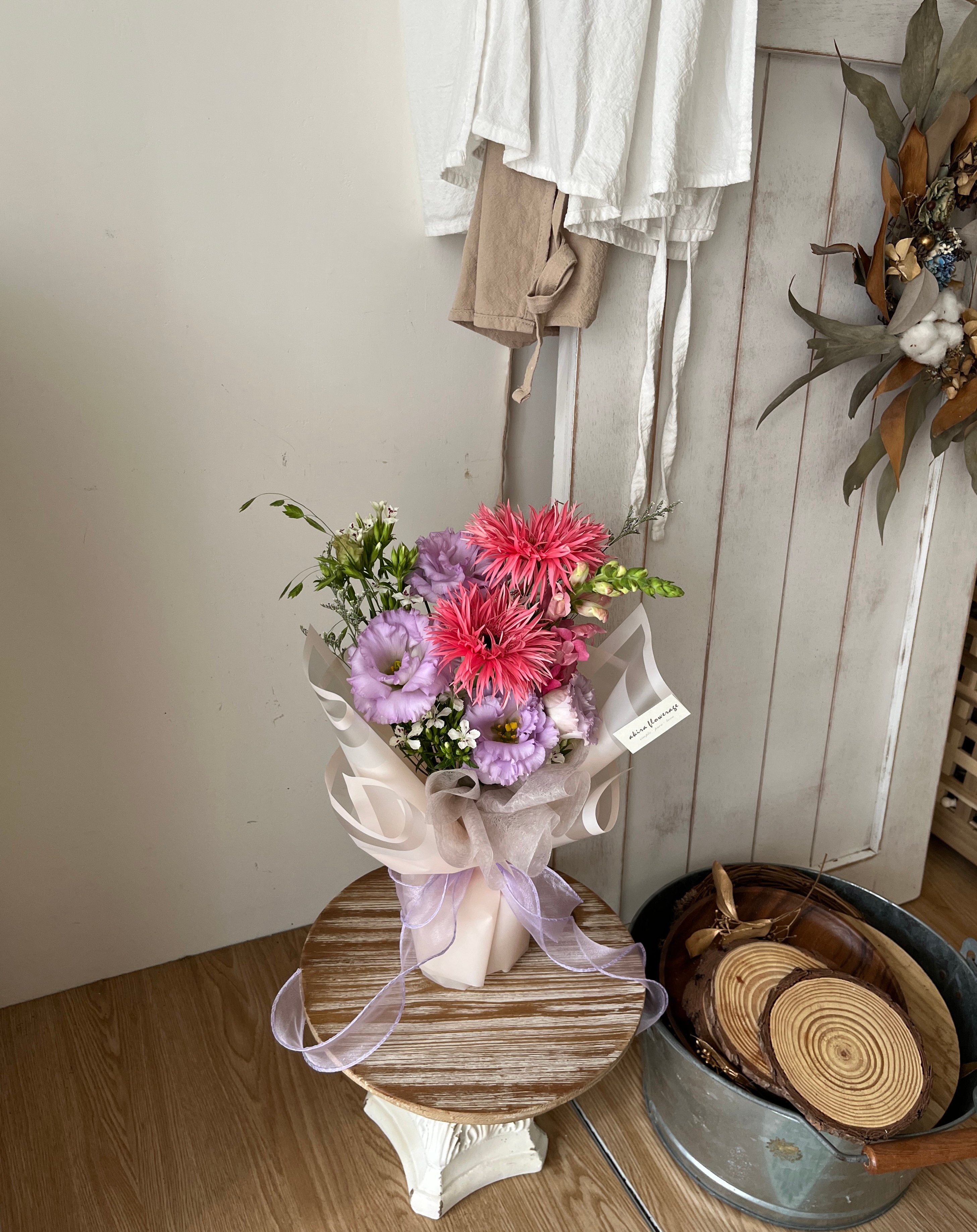 羽毛太陽自然客製花束 Customized Bouquet