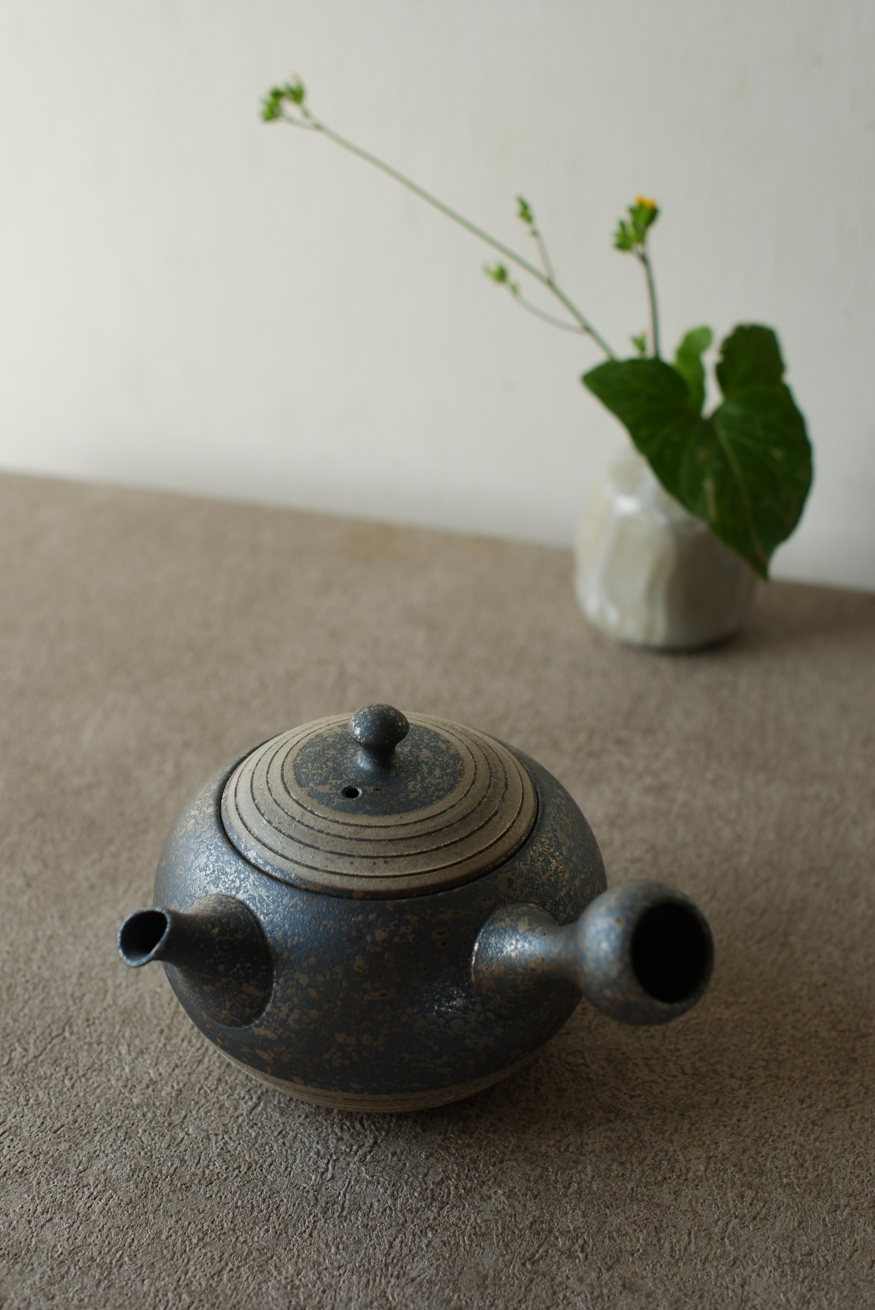 炭化同心圓吹釉【藤田德太】