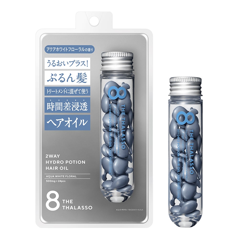 【8 THE THALASSO】直達受損髮芯時空膠囊護髮油(兩用款)海洋清香 (500mg*24粒)