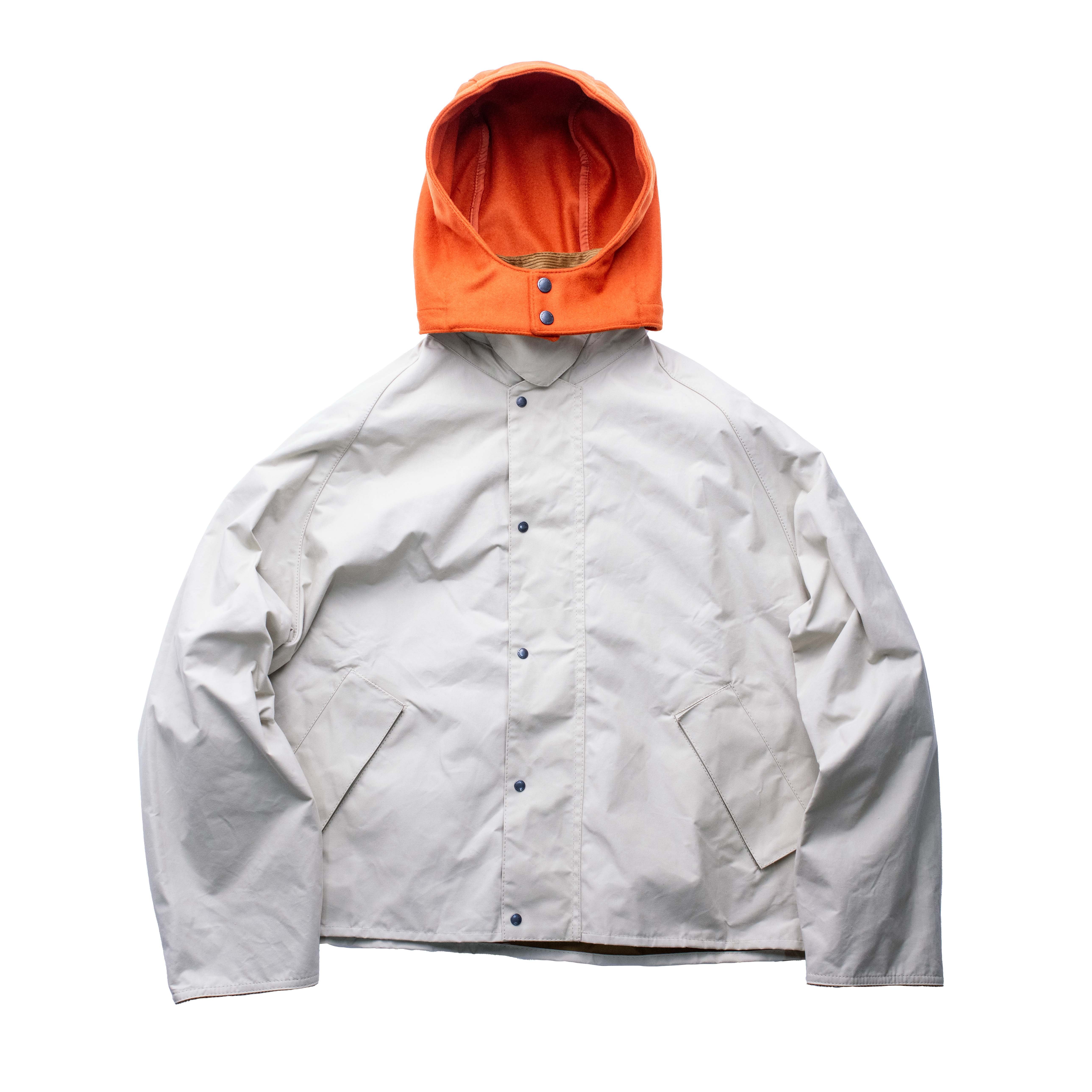 Barbour x Kaptain Sunshine Cruiser 翻領連帽外套 象牙白