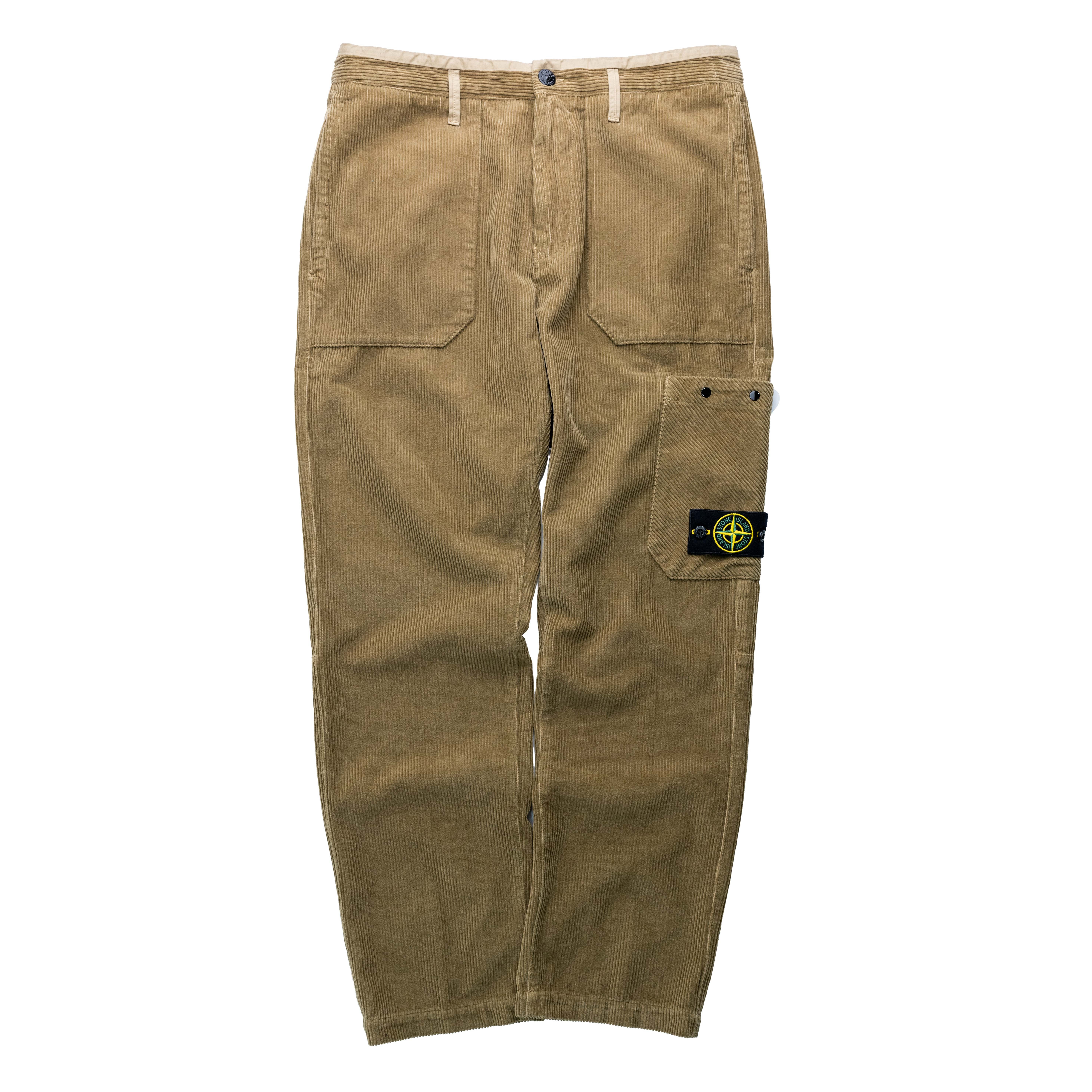 Stone Island 燈芯絨800標準版型長褲 餅乾色