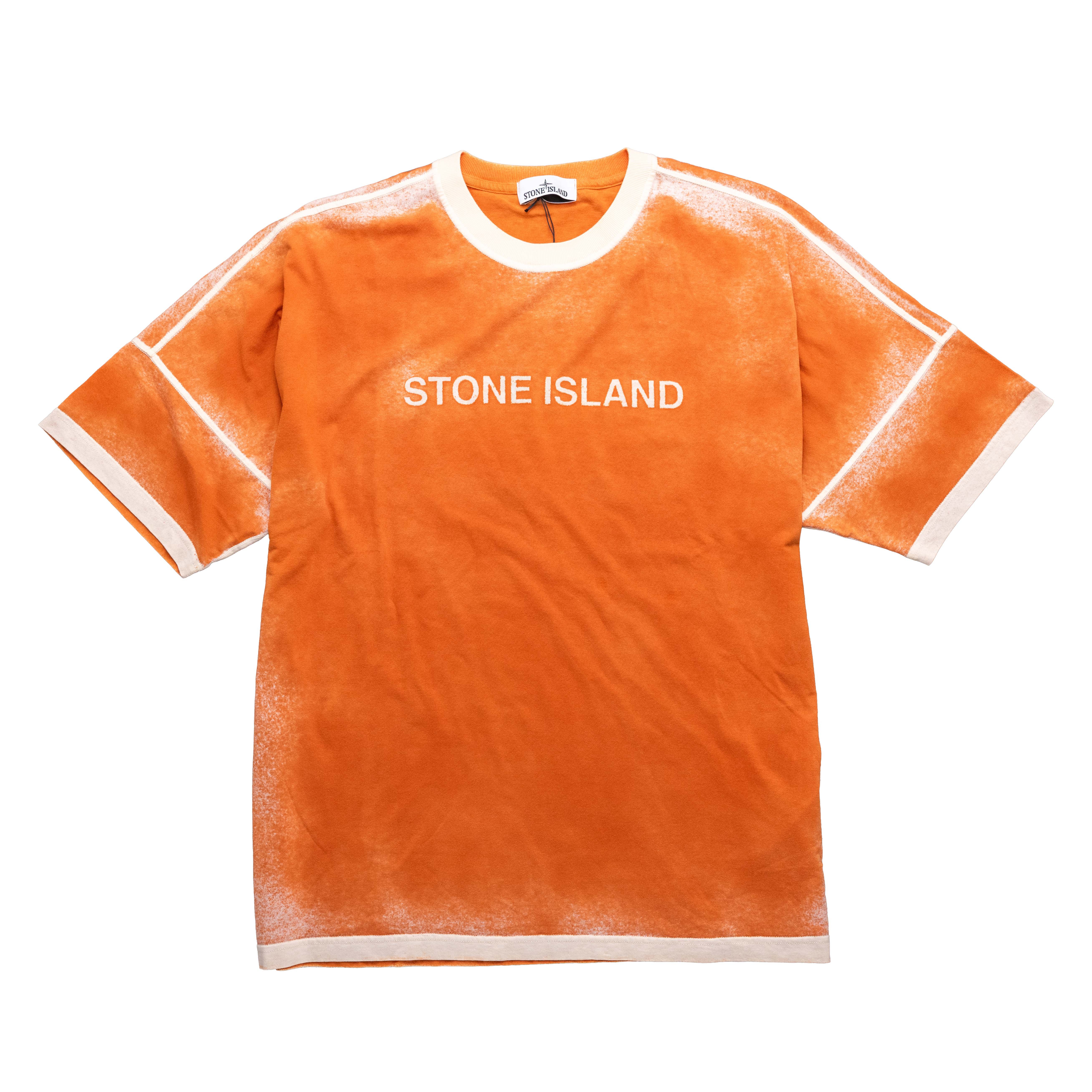 [ Stone Island ] Hand sprayed 手噴短袖 橘色