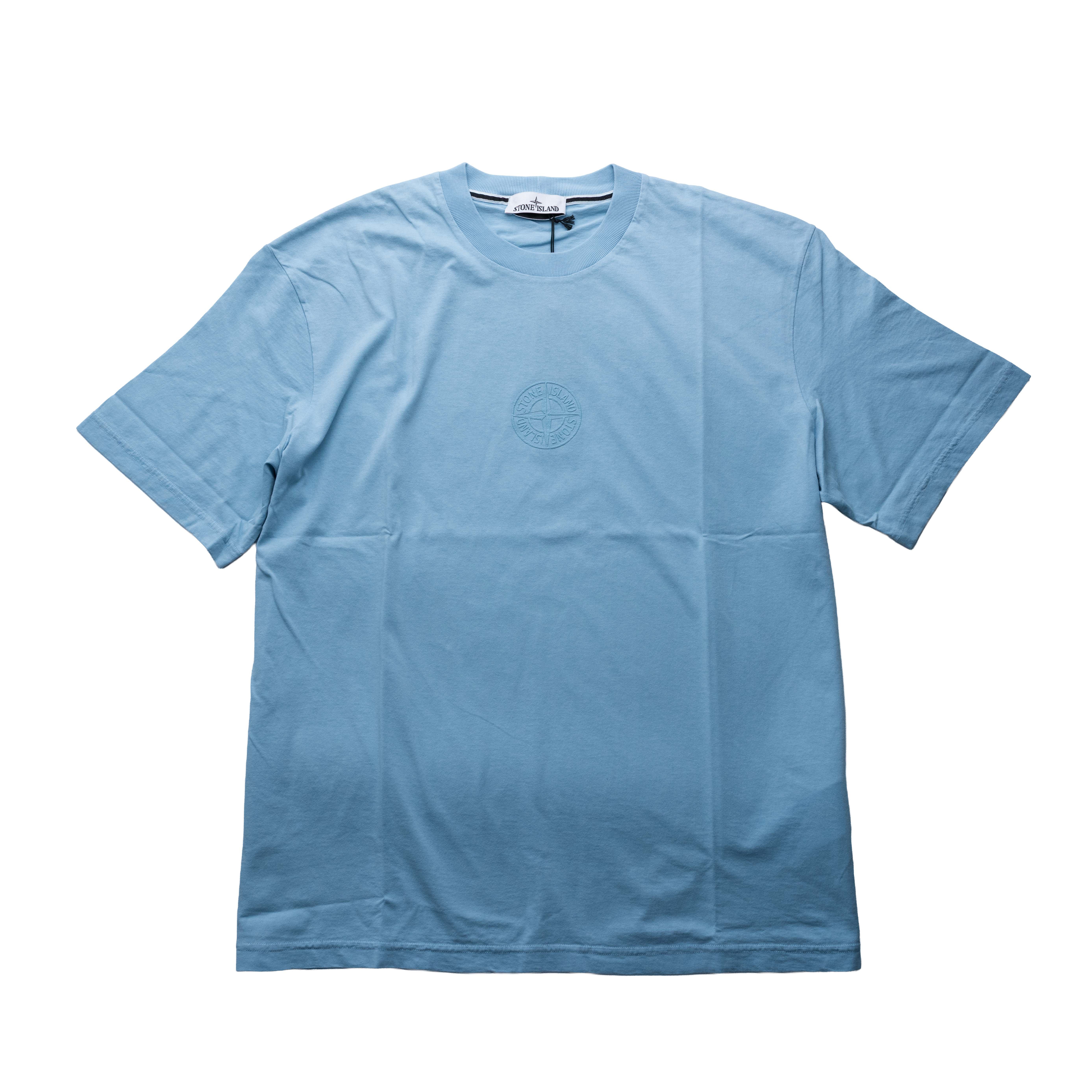 Stone Island 有機棉短袖 塵藍色