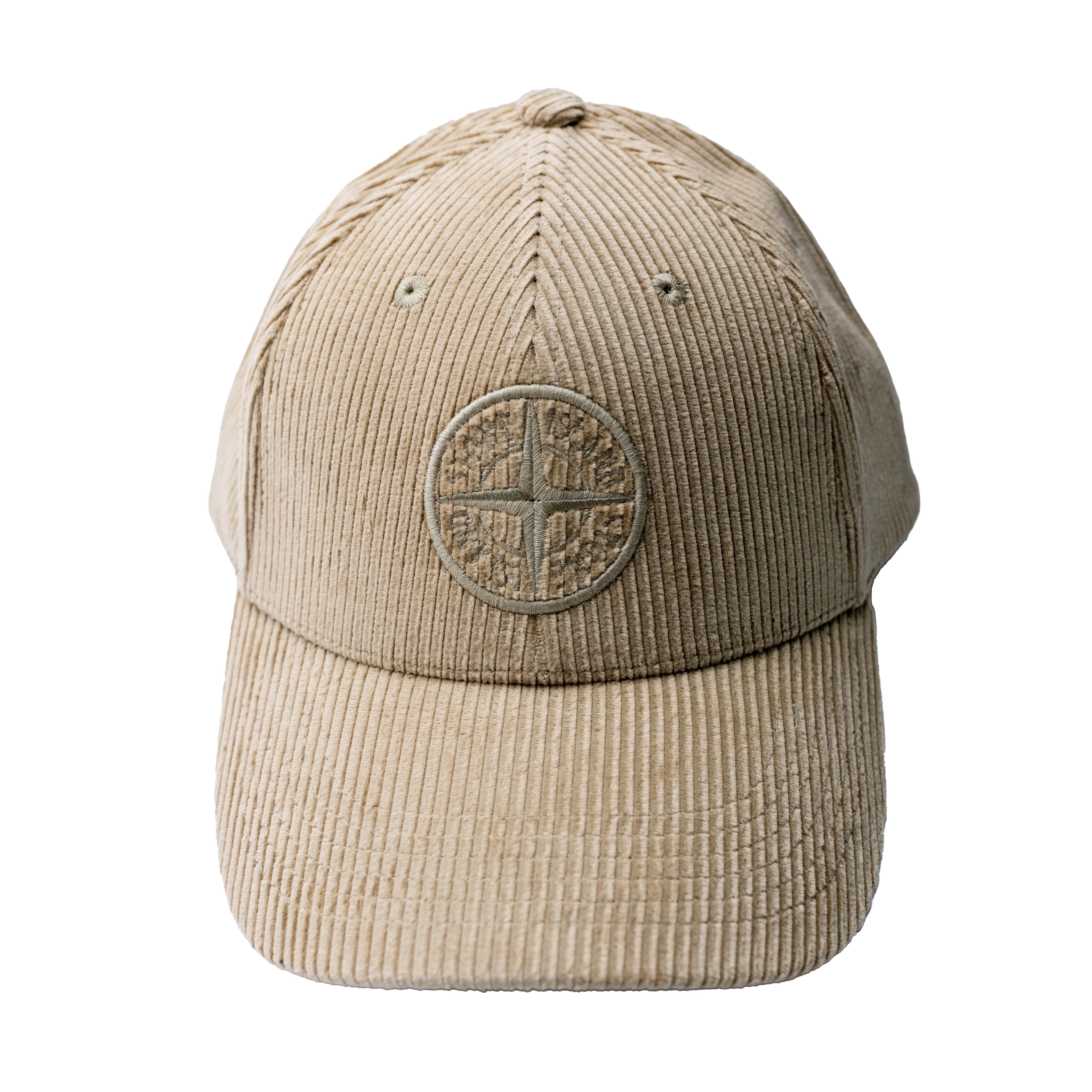 Stone Island 燈芯絨老帽 奶油色