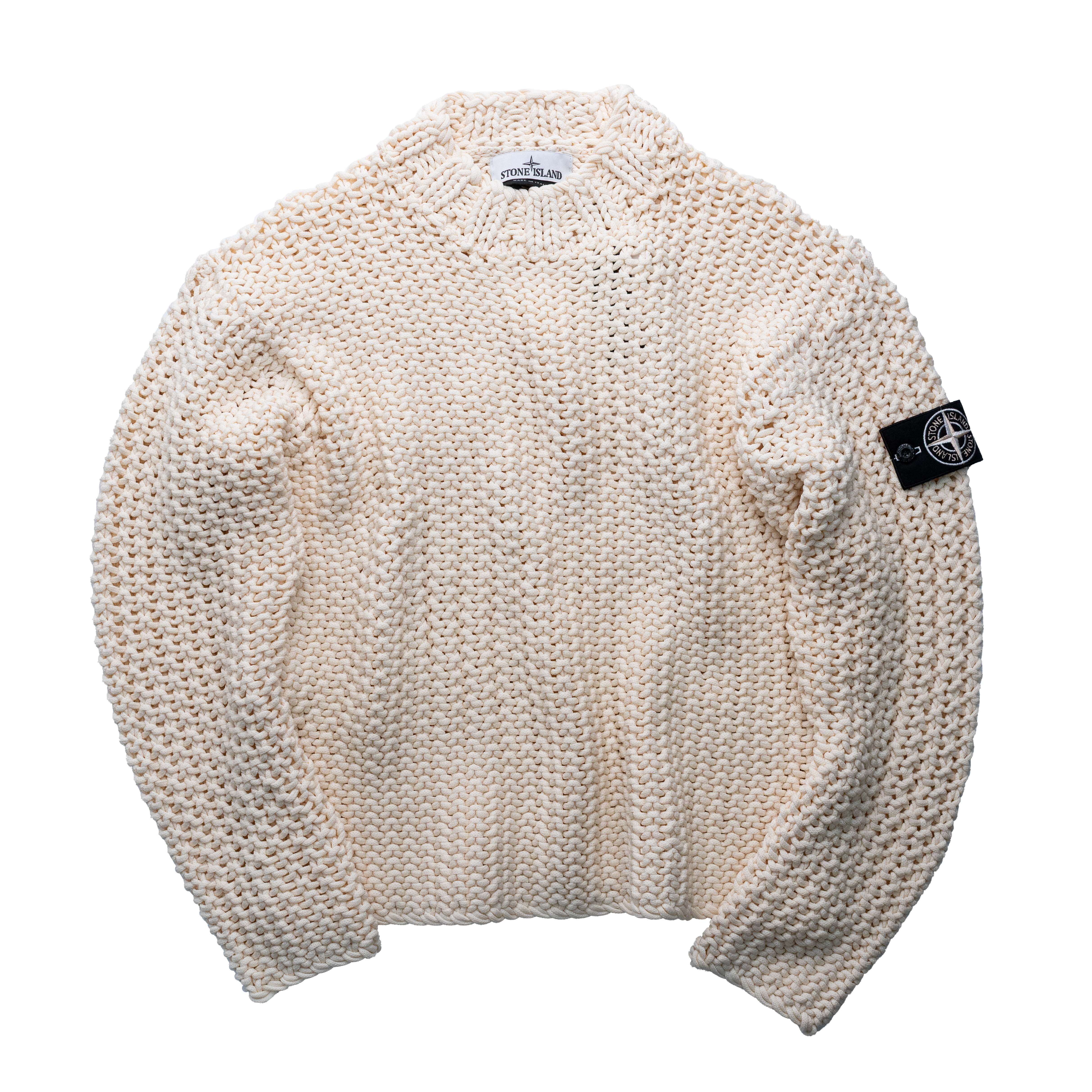 Stone Island UV感應變色編織衛衣 米白/粉色