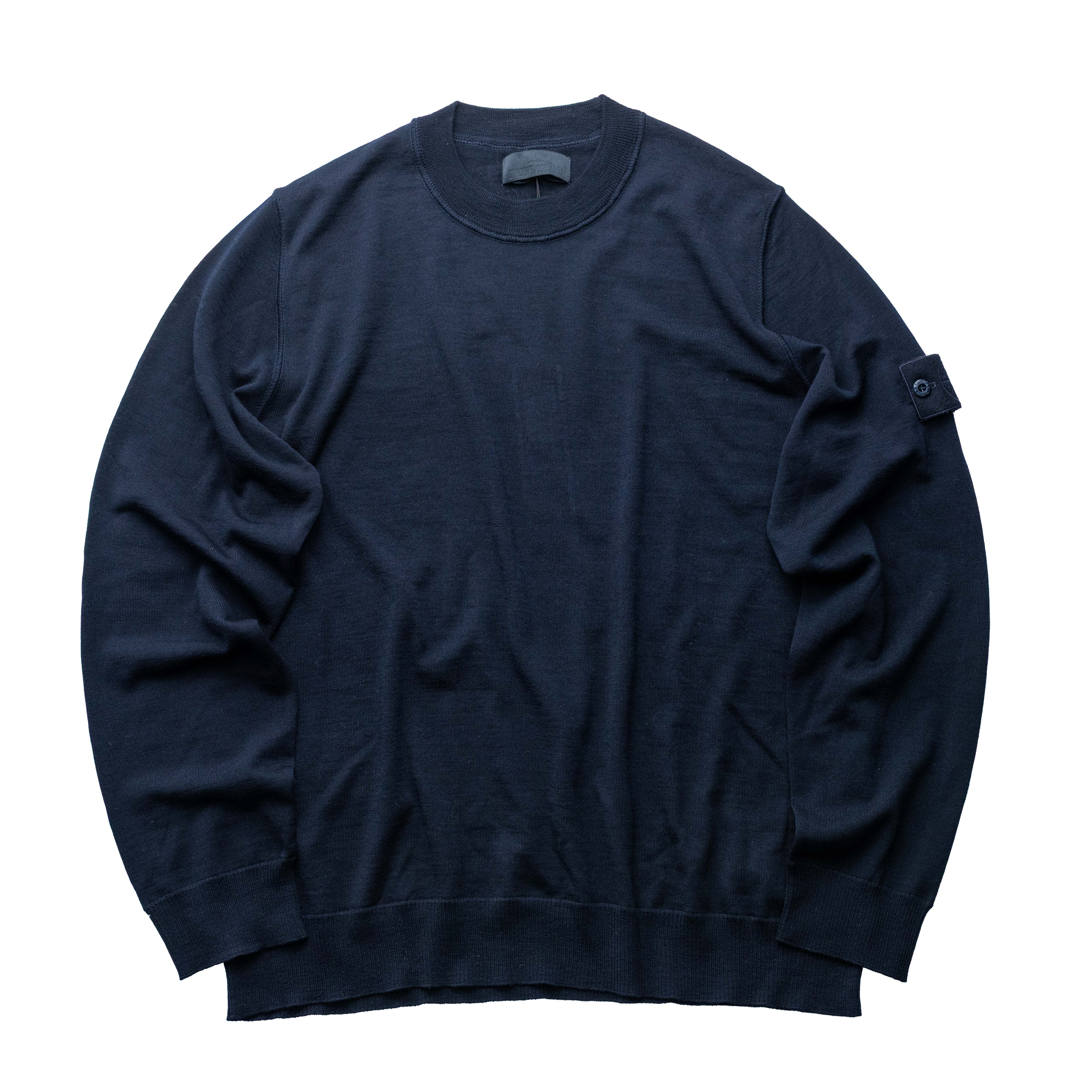 Stone Island Ghost 幽靈RWS針織羊毛長袖 深藍