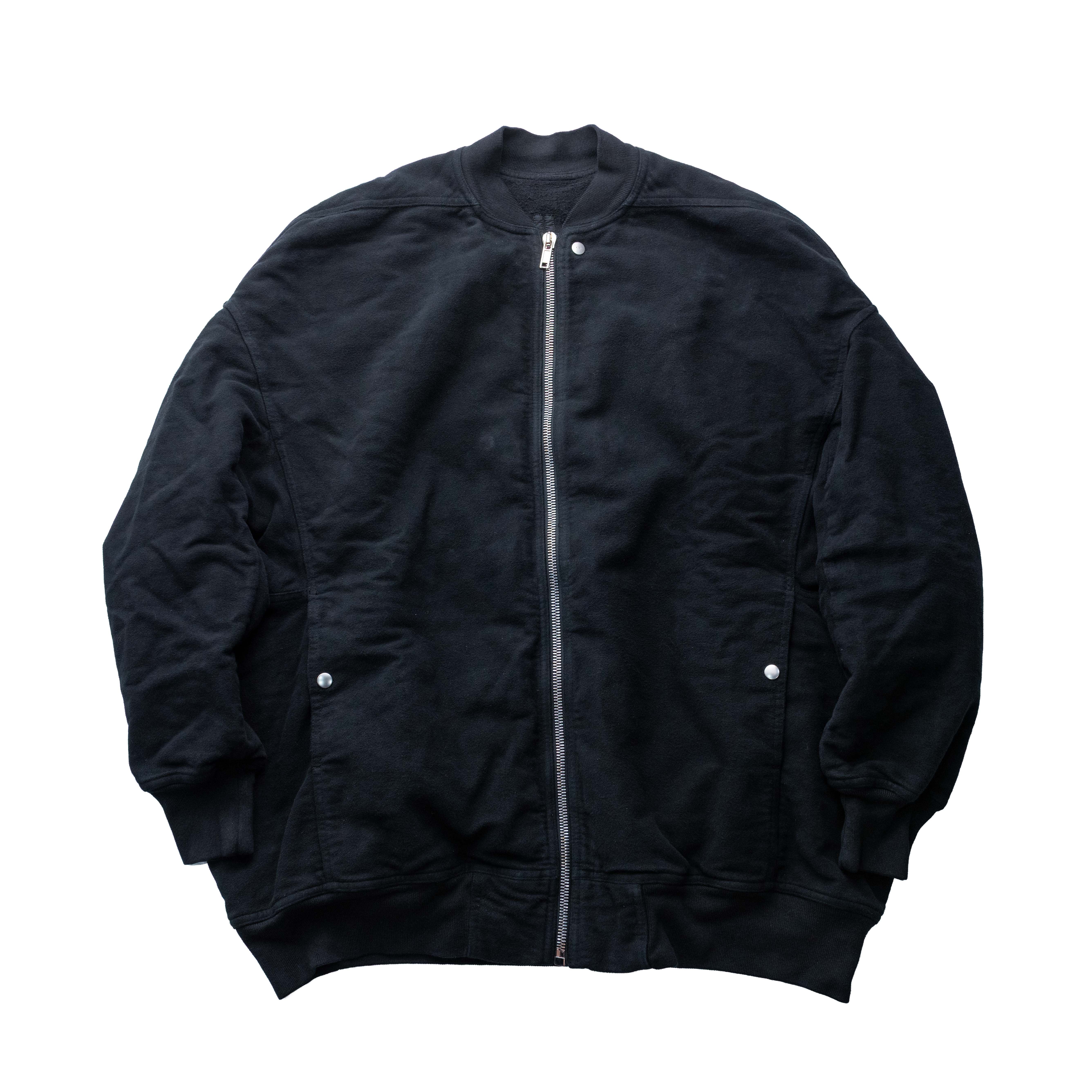 Rick Owens DRKSHDW 副線 Jumbo Flight 長版飛行外套 黑