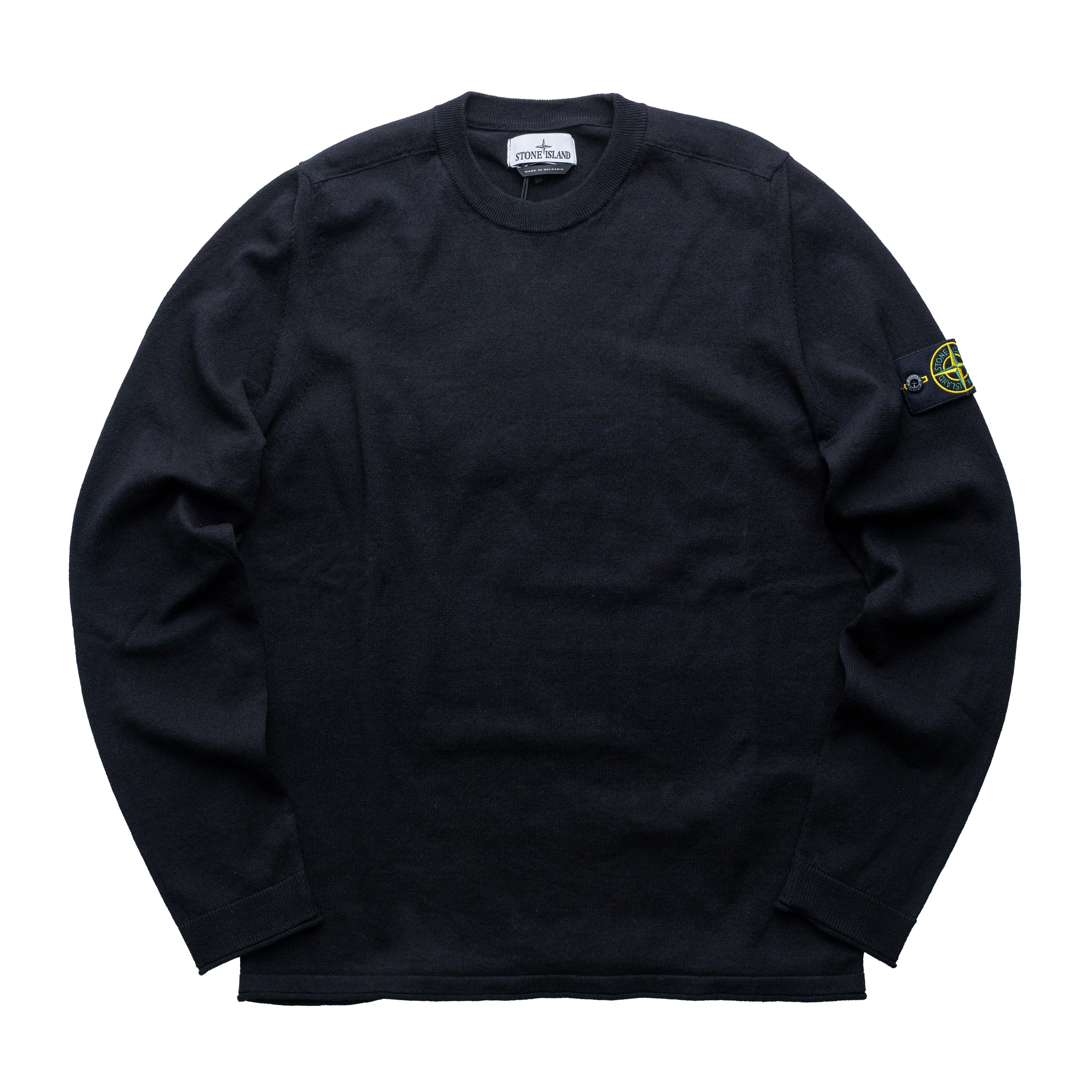 Stone Island 下擺無縮針織衛衣 黑