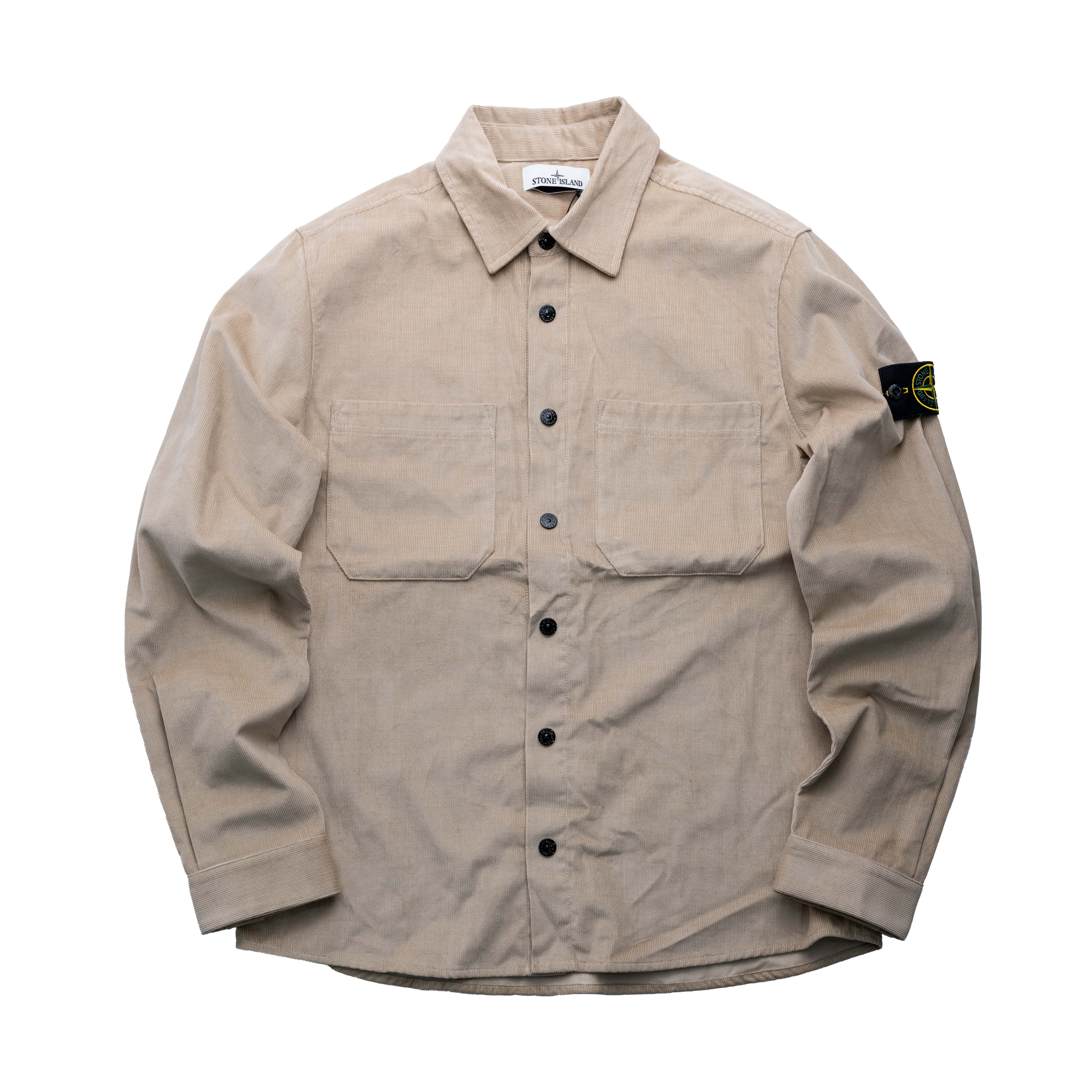 Stone Island 鈕扣襯衫 沙漠灰