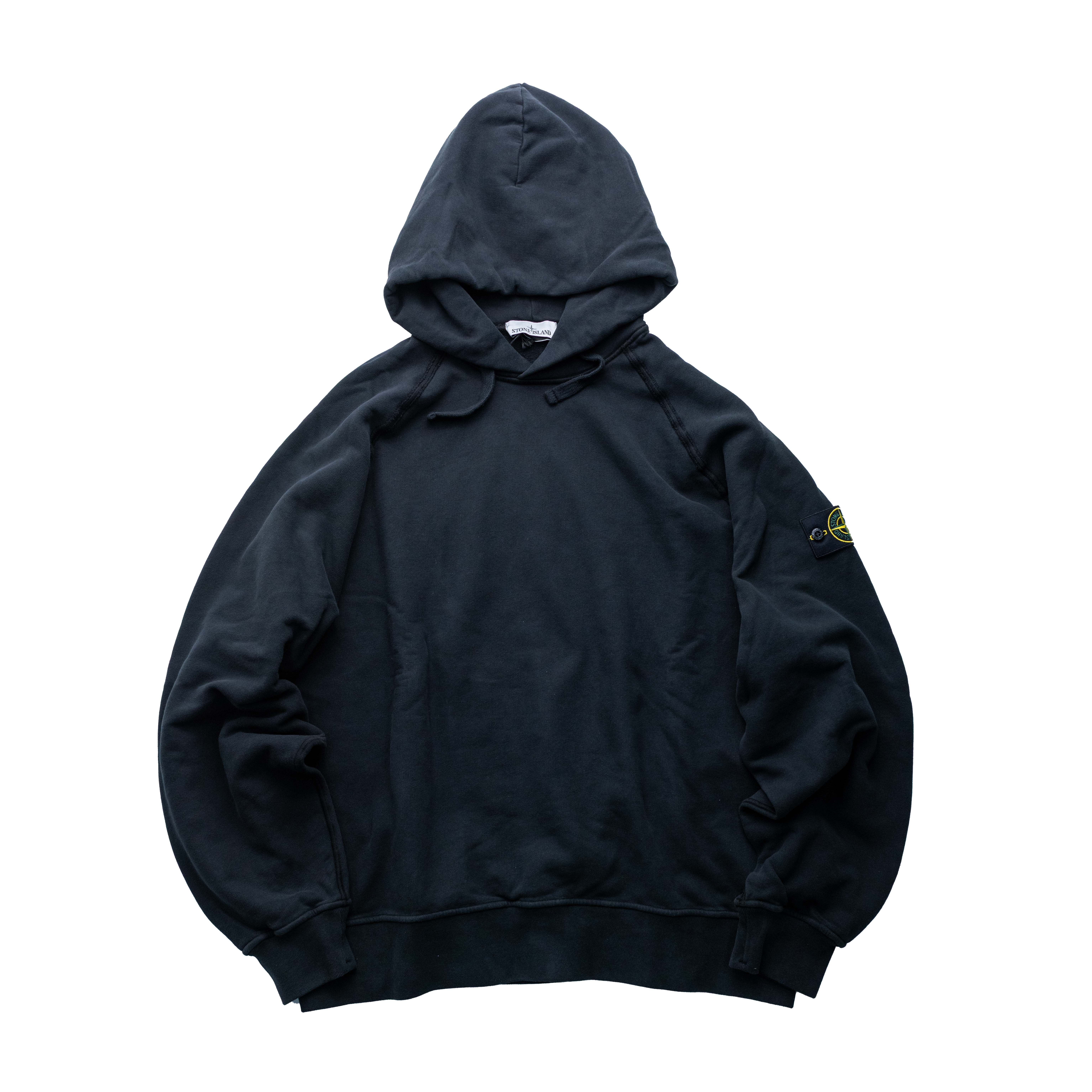 Stone Island 刷絨連帽衛衣 黑