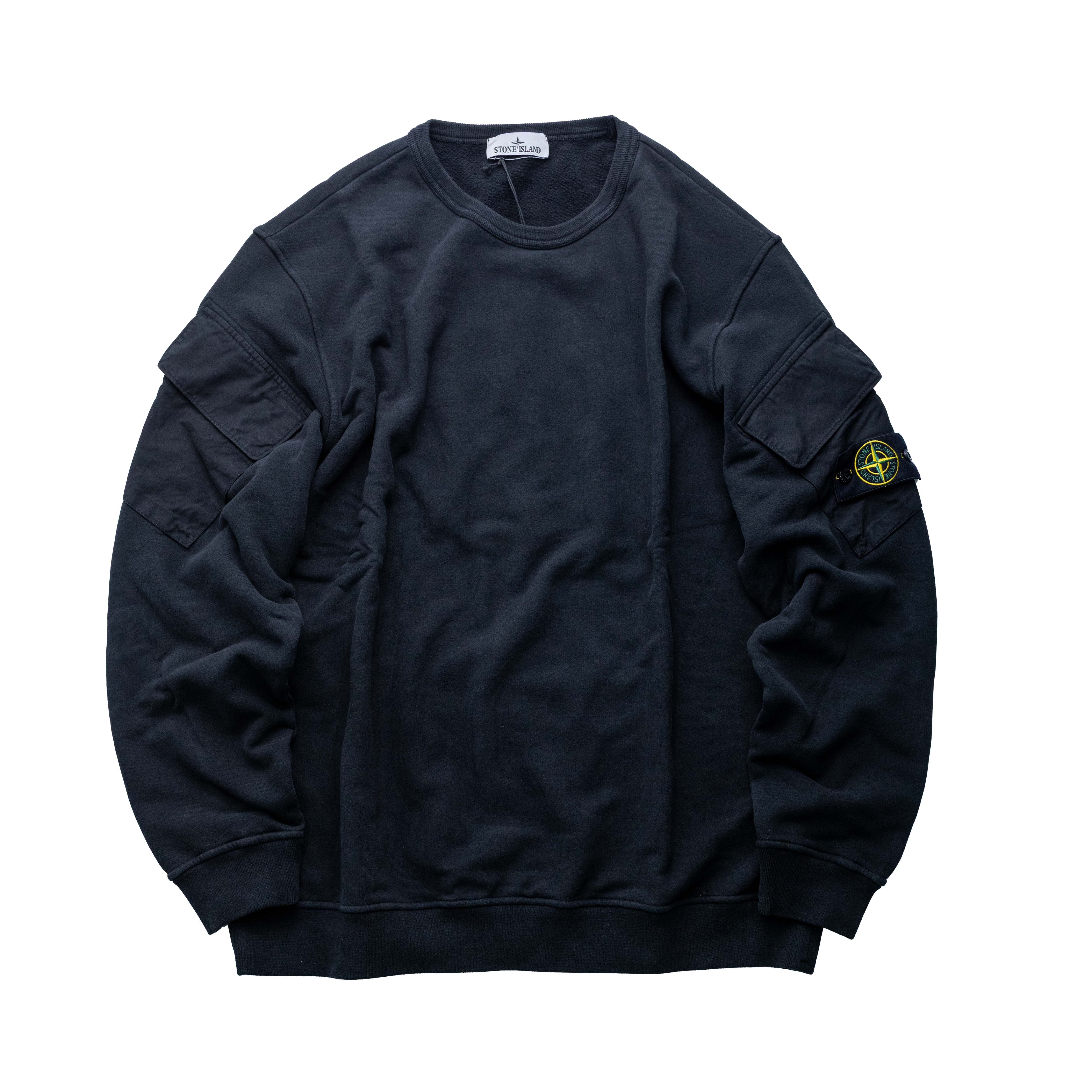 Stone Island 手臂口袋衛衣 黑