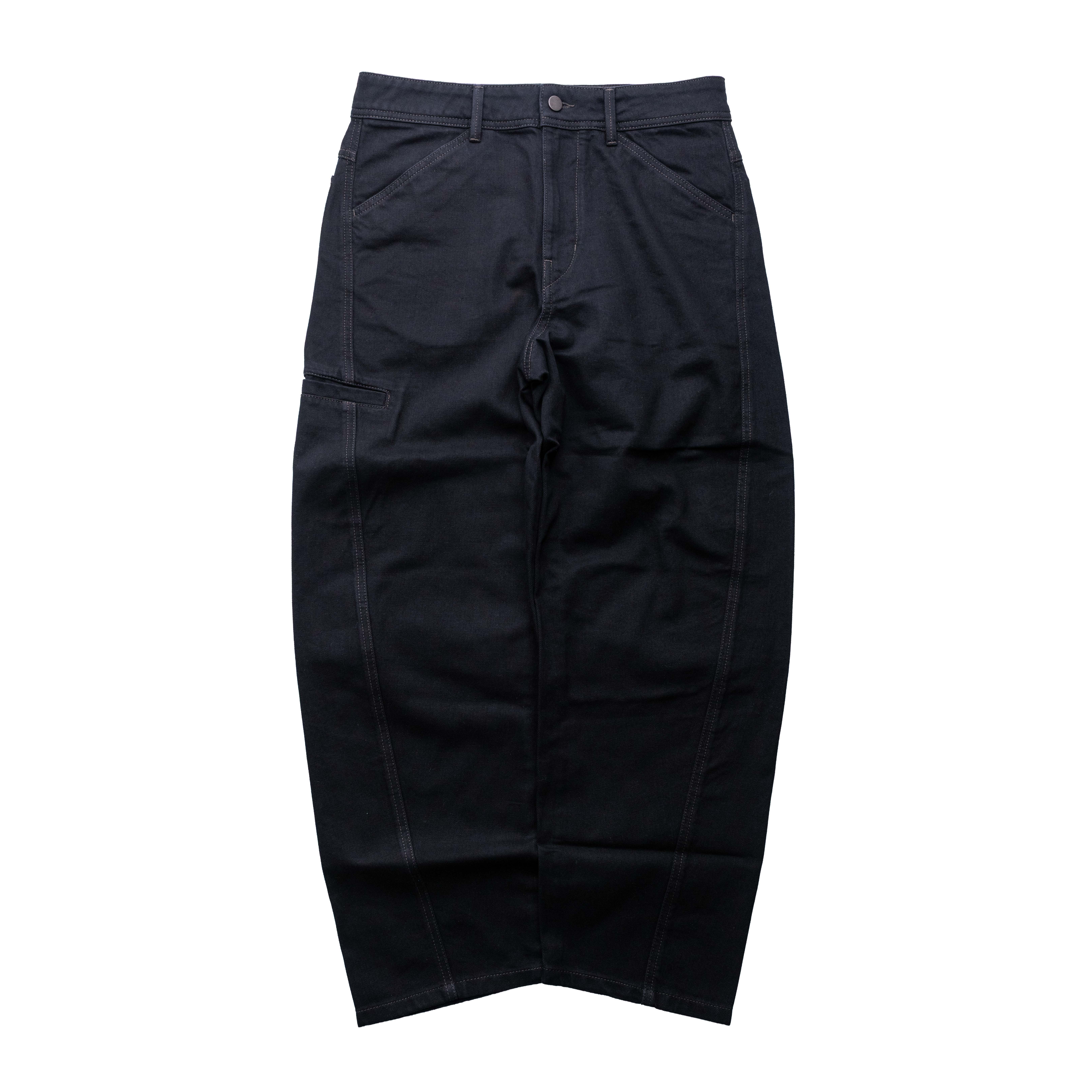 Lemaire Heavy denim 丹寧工作錐形褲 黑