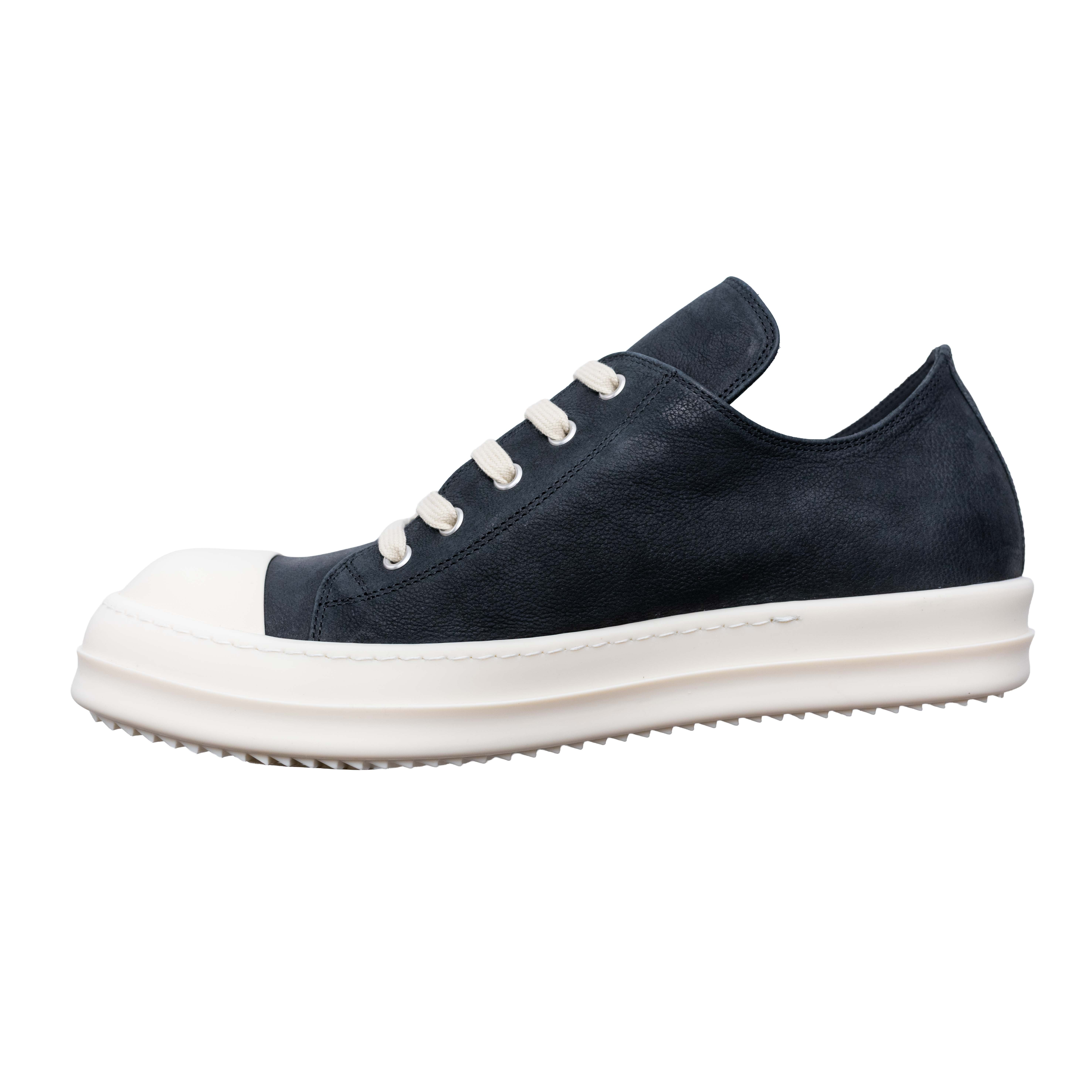 Rick Owens Temple Ramones 主線小牛皮低筒 黑
